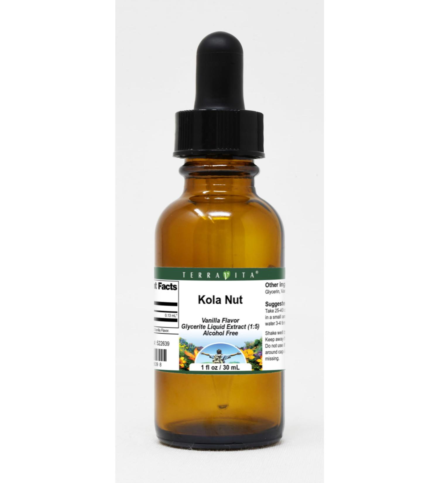 Kola Nut Glycerite Liquid Extract (1:5) - Vanilla Flavored (1 oz ZIN: 522639) - 3 Pack - Buy Online on GoSupps.com