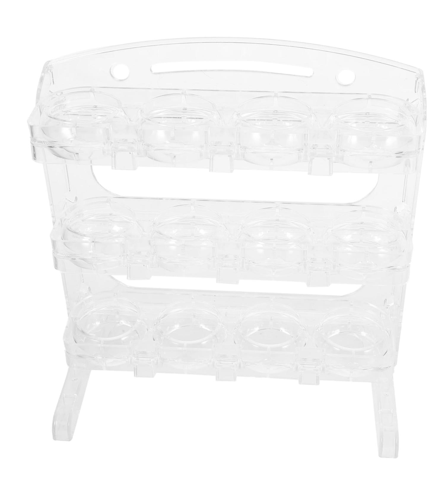 DOITOOL Egg Grid Fridge Eggs Organizer Kitchen Egg Holder Egg Organizer Plastic Refrigerator Decorate Transparent 20.00X20.00X11.00CM - Buy Online on GoSupps.com
