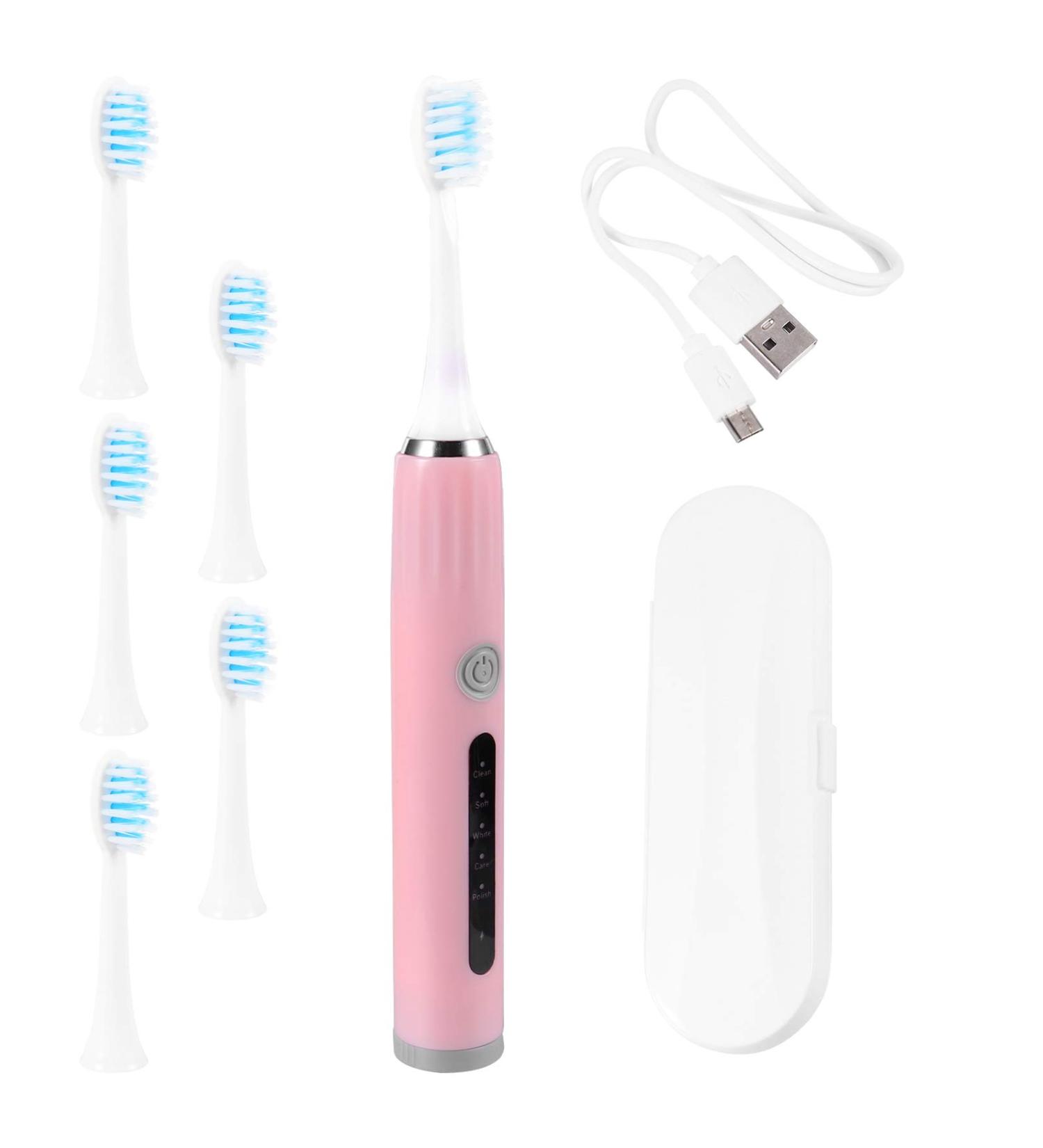 Travel Electric Toothbrush Set - USB Rechargeable Oral Care for On-the-Go Cleaning - Buy Online on GoSupps.com