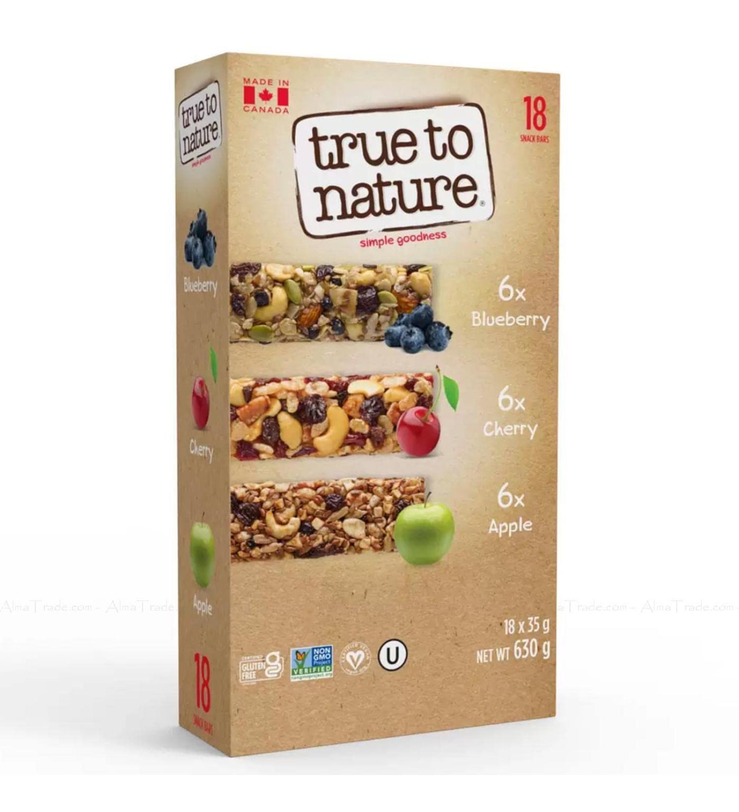 CANDIAN SPECIAL True to Nature Snack Bars | Pack of 18 Snack Bars | Non-GMO Gluten-Free Vegan and Kosher. Simple goodness | Sold by Essential Products