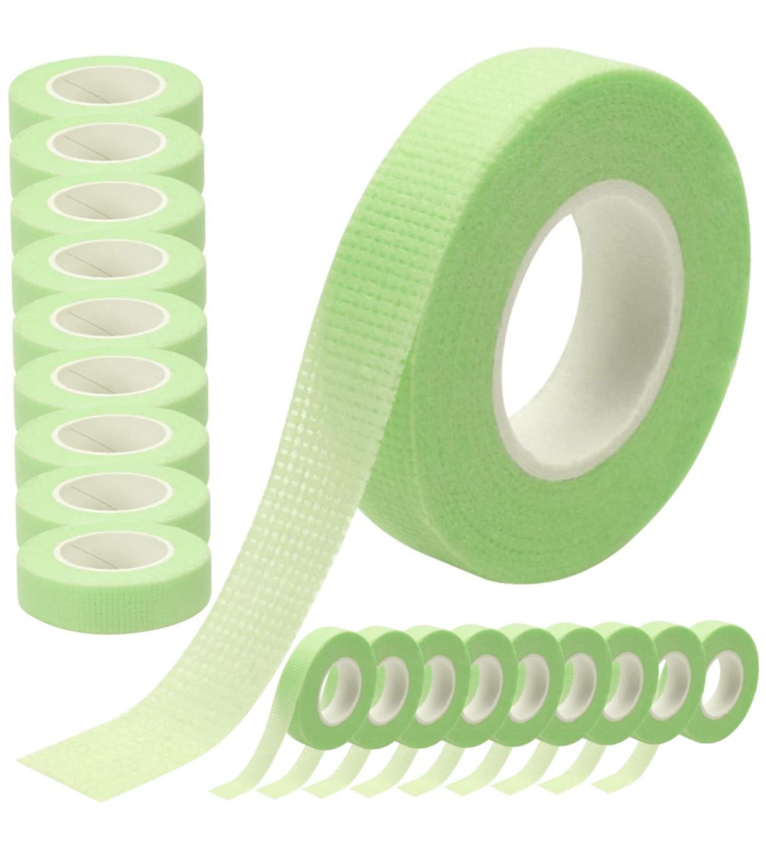 Mikinona 20 Rolls Eyelash Extension Tape - Double Eyelid Non-Woven Fabric Makeup Tape for Lifting - 5.5x1.2cm Green - Buy Online on GoSupps.com
