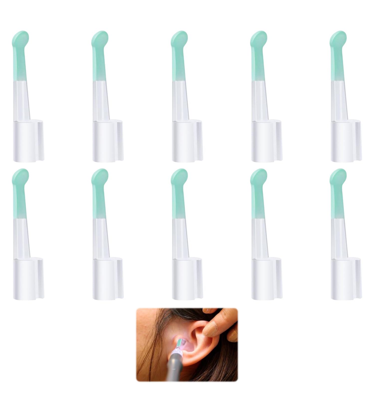 10pcs Reusable Silicone Ear Cleaner Replacement Tips - Suitable for Children and Adults - Fits 3.5mm Otoscopes - Buy Online on GoSupps.com