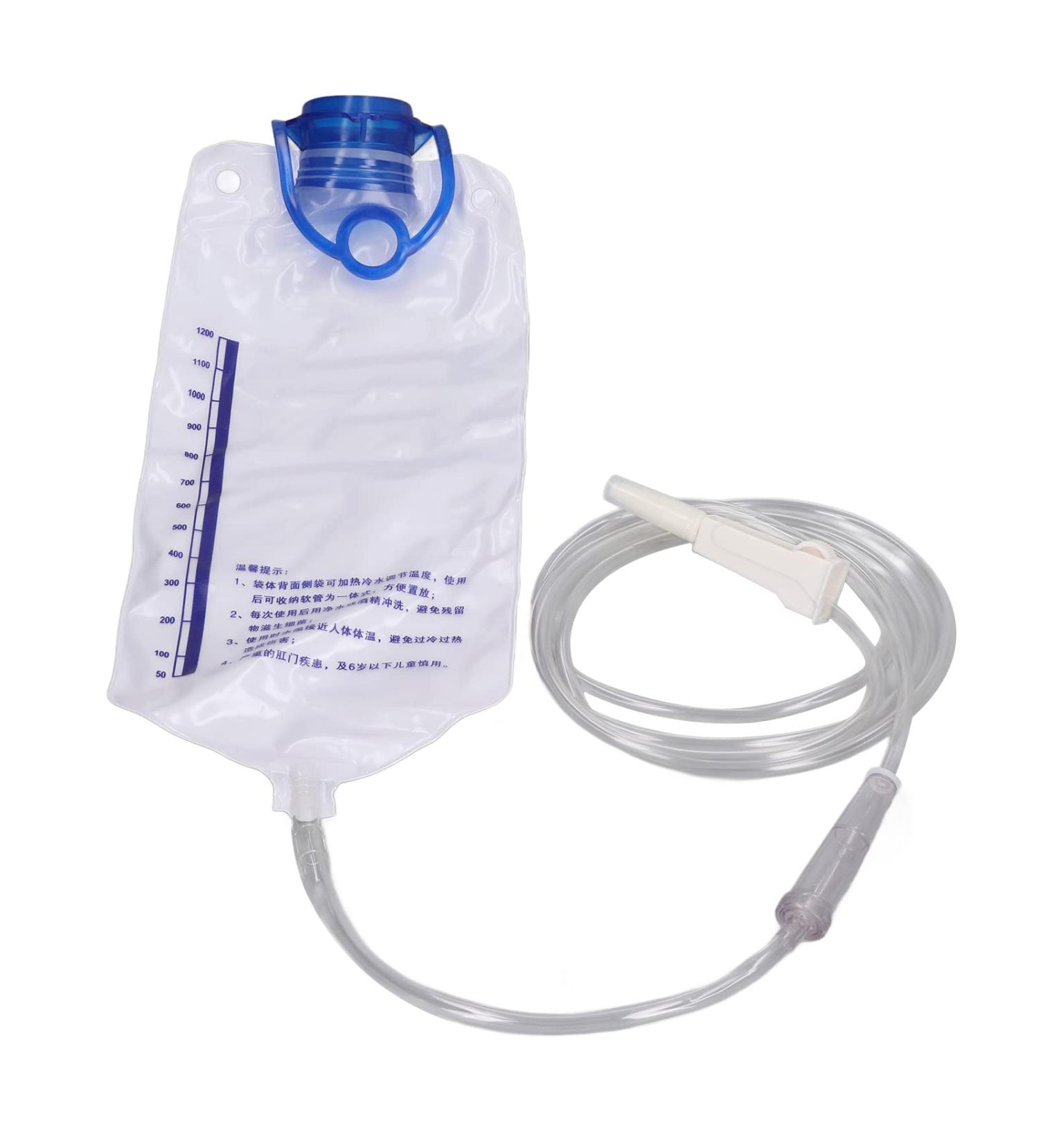 Shanrya Enema Bag Set - 1200 ML Hook Design Large Valve | Best Enema Kit for Home Use - Buy Online on GoSupps.com