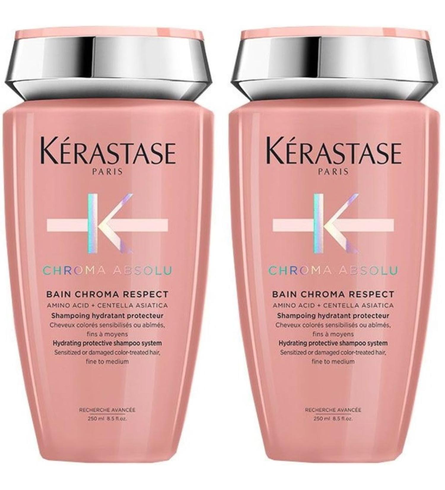 Kerastase Chroma Absolu Bain Chroma Respect 250ml (Pack of 2) - Ideal for Hair Color Protection & Shine | International Shipping Available - Buy Online on GoSupps.com