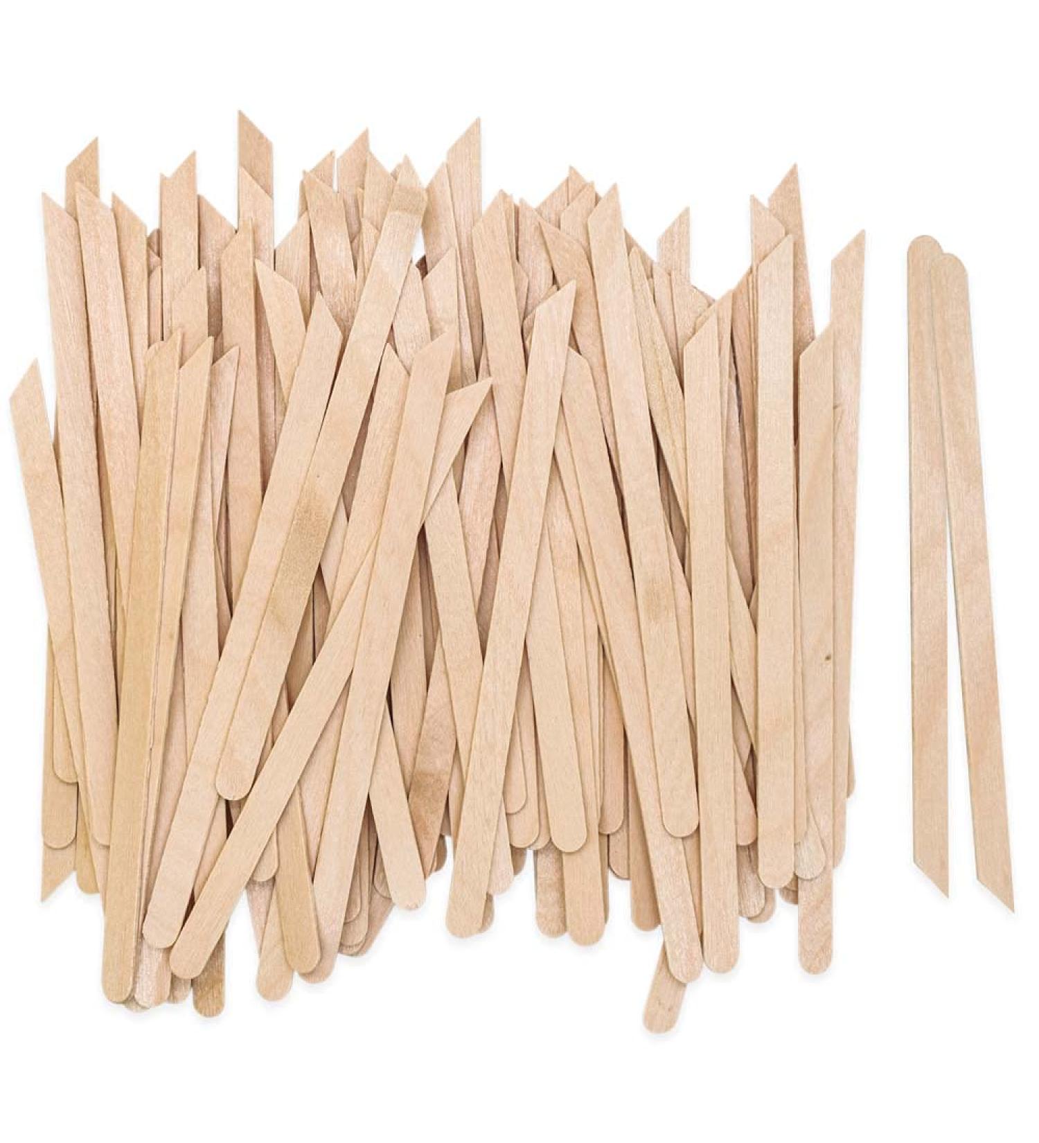 500 Small Wax Applicator Sticks for Body Hair Removal - Slanted/Round Tips - Buy Online on GoSupps.com