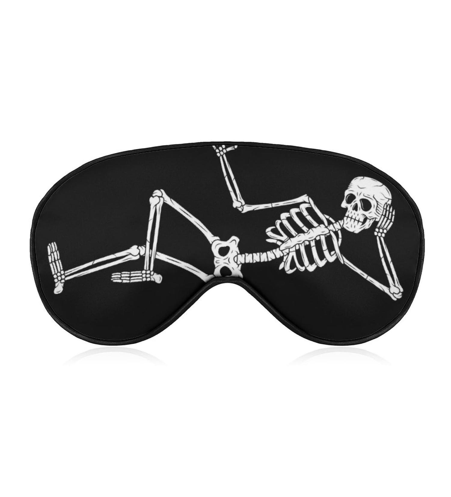 LynaRei Skeleton Rock Sign Sleep Mask - Adjustable Soft Eye Mask for Men & Women - Perfect for Travel & Nap - Style-1 - Buy Online on GoSupps.com