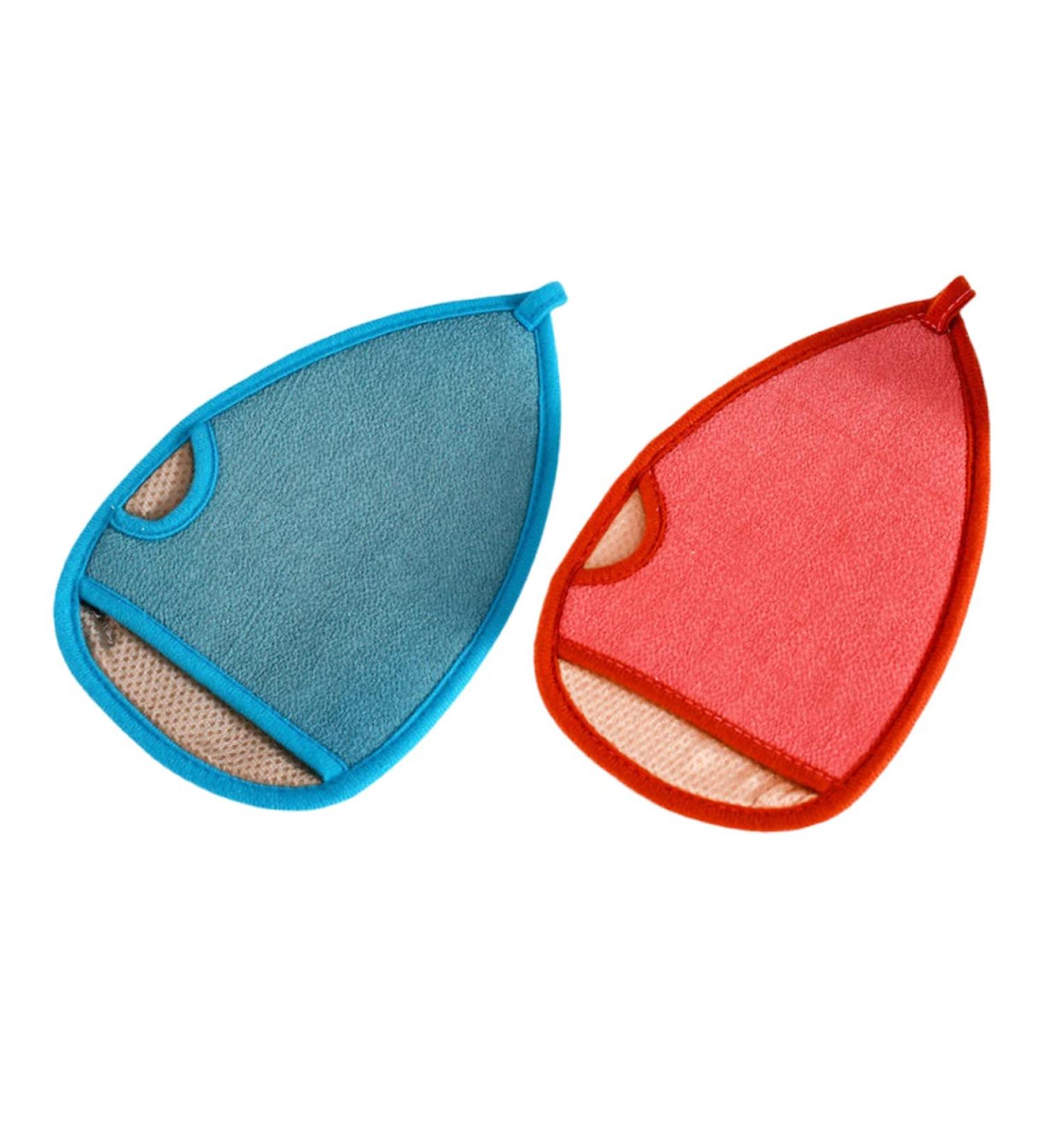 BELLIFFY 2pcs Exfoliating Bath Gloves | Scrub Gloves for Body Shower Spa | Loofah Scrubber Mitt for Bath Wash - Buy Online on GoSupps.com
