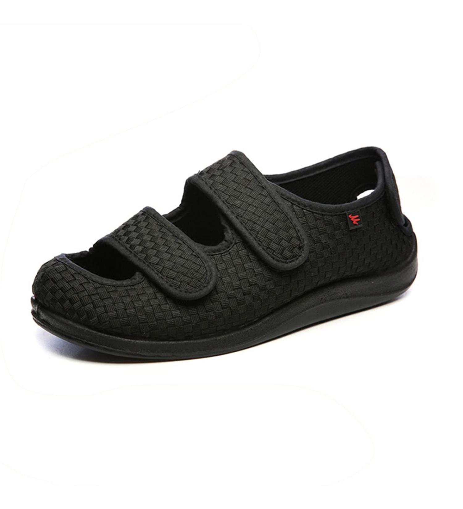 Yytcsjz Adjustable Edema Swollen Slippers - Lightweight Mesh Diabetic Shoes for Comfortable Walking - Black, 22cm Foot Length - Buy Online on GoSupps.com