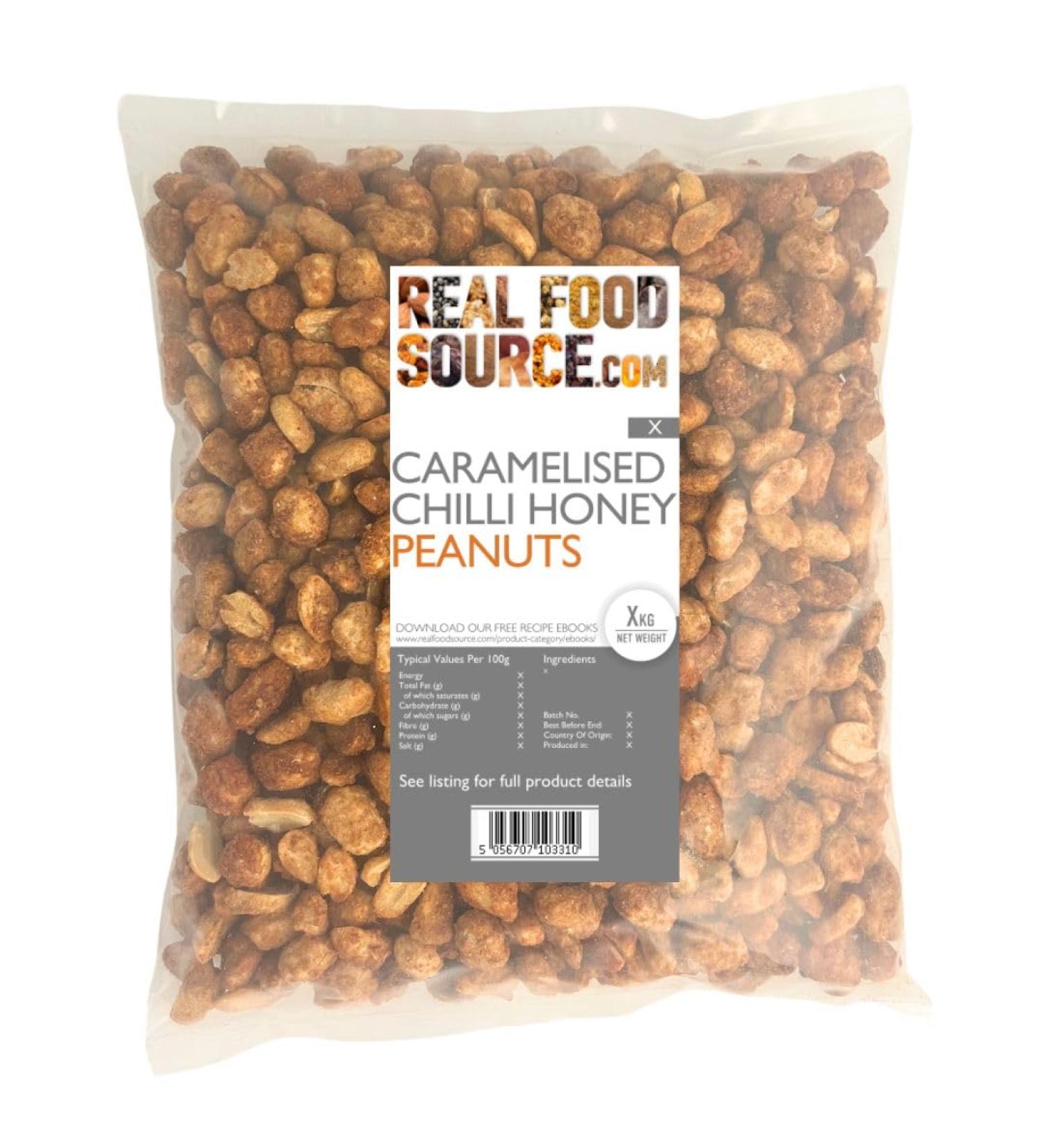 RealFoodSource Caramelised Chilli Honey Peanuts 1kg