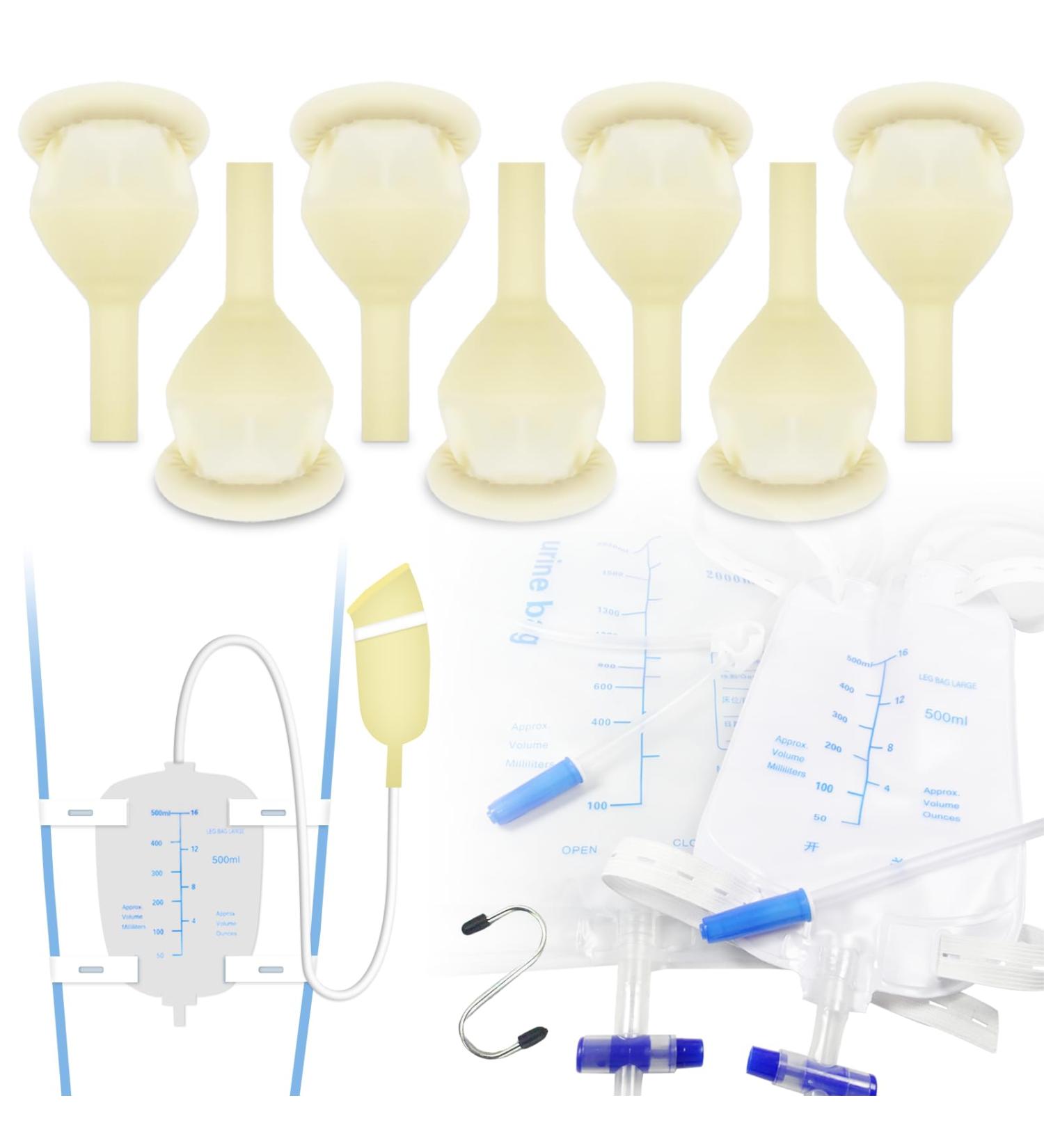 Buy Latex Condom Catheter Set - External Self-Sealing with 500ml Leg Bag & 2000ml Urine Bag - Leak-Proof Day & Night Use - Fast International Shipping - Buy Online on GoSupps.com