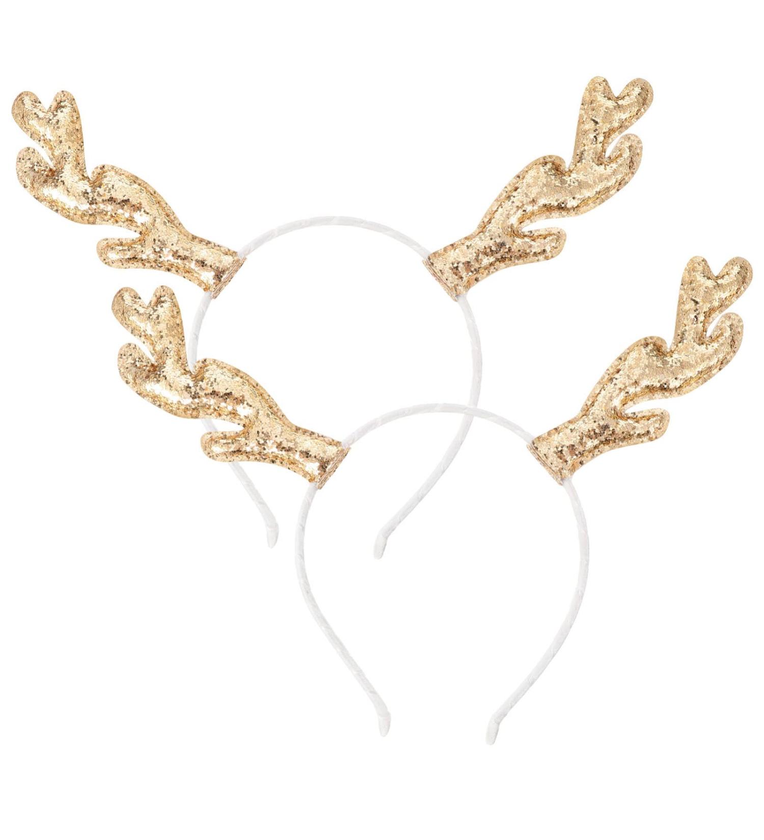 Frcolor 2-Piece Glitter Christmas Antler Hair Tie Set - Reindeer Anti-Strap Holiday Decor for New Year - Buy Online on GoSupps.com