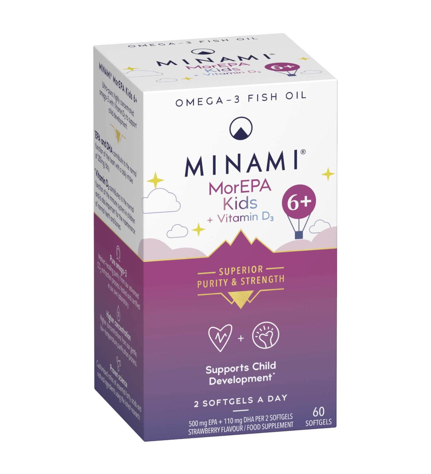 Minami Nutrition MorEPA Mini Junior - Omega 3 - 60 Softgels