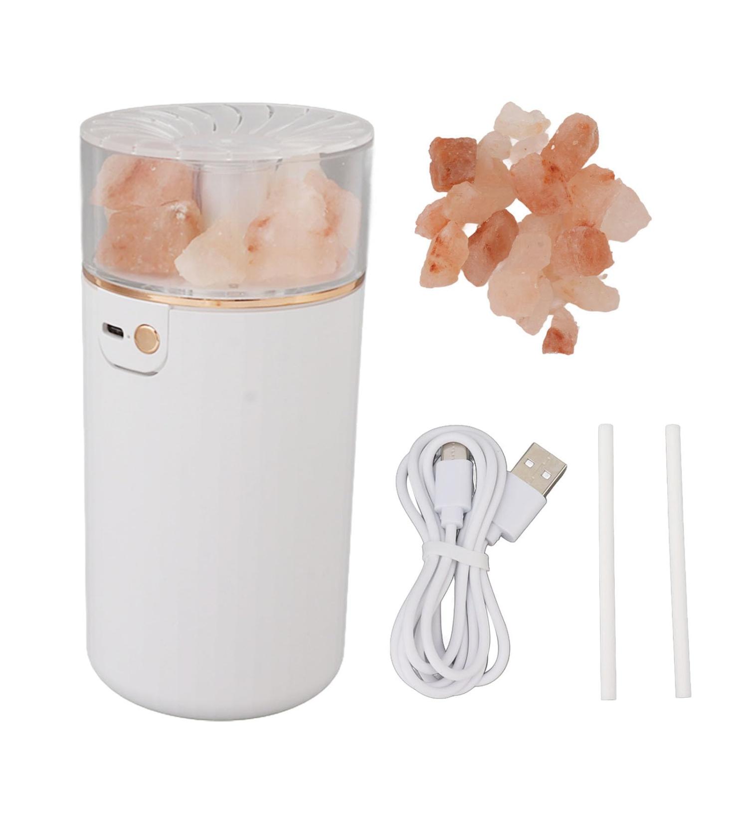 Essential Oil Diffuser | Aromatherapy & Humidifier | 2-in-1 LED Night Light with Pink Salt Crystal for Bedrooms & Living Rooms - Buy Online on GoSupps.com