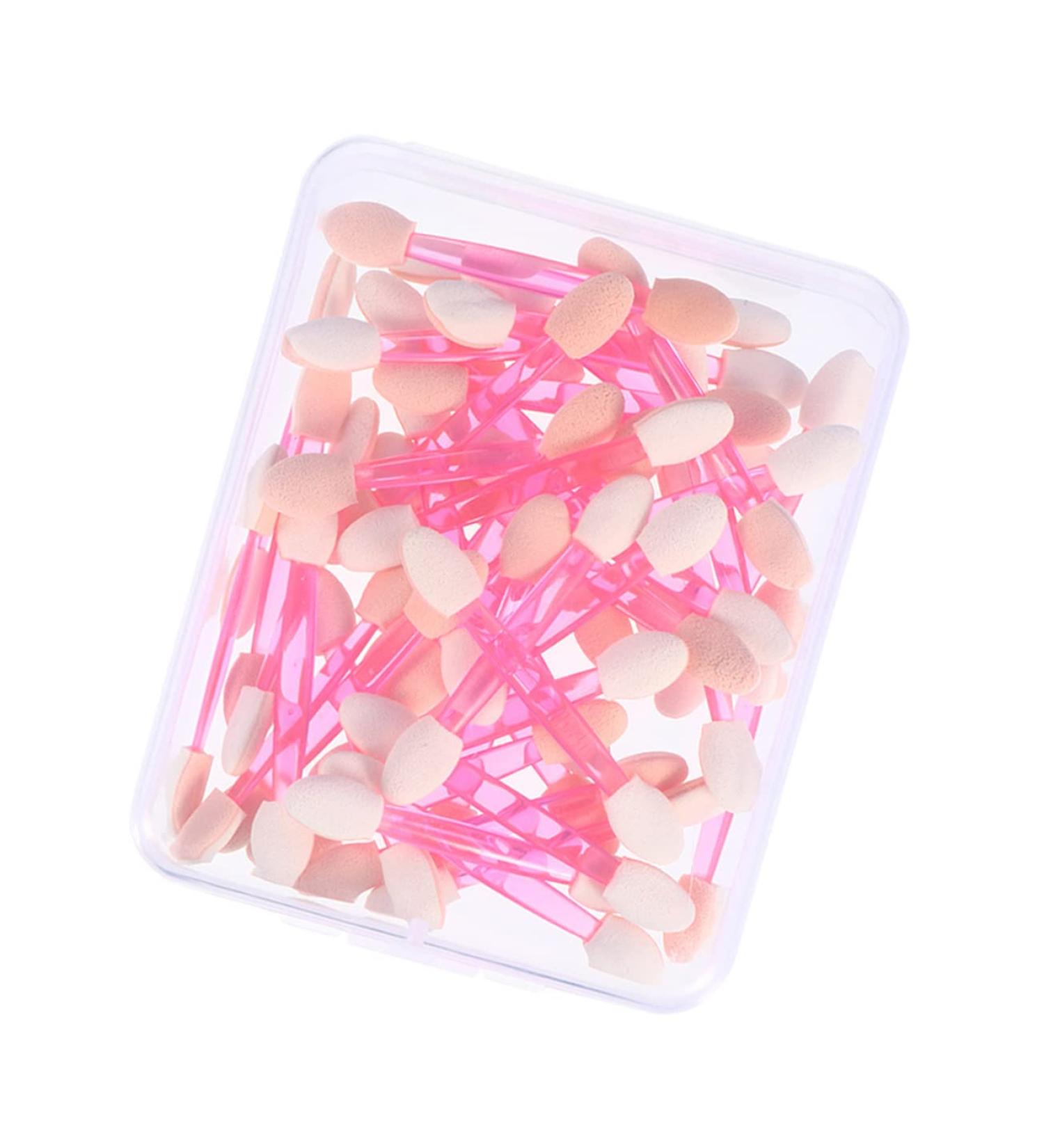 FOMIYES 50pcs Double Ended Eyeshadow Brush Travel Makeup Brush Dual Sided Eyeshadow Woman Makeup Tools Fan - Buy Online on GoSupps.com