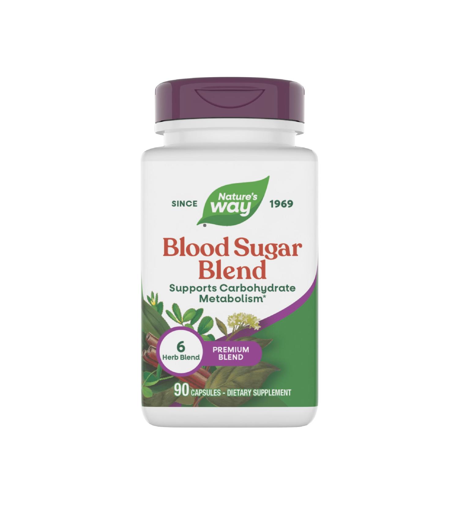Nature's Way Blood Sugar Blend with Gymnema Extract Supports Carbohydrate Metabolism* Vitamin A 90 Capsules - Buy Online on GoSupps.com