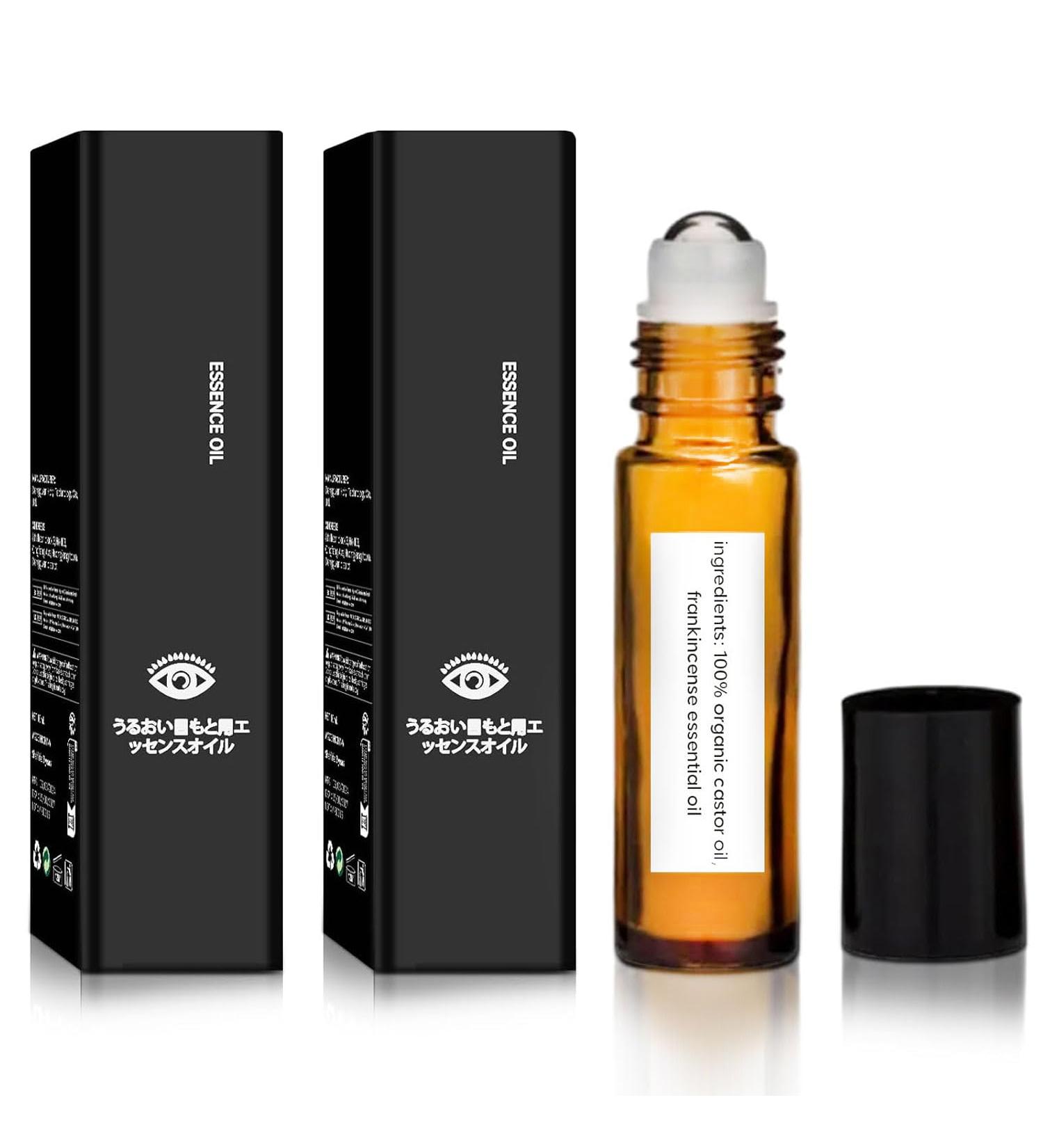 Time Eraser Rollerball with 100% Organic Castor Oil & Frankincense - Anti-Wrinkle Serum for Eyes Reduces Fine Lines (2 PCS) - International Shipping - Buy Online on GoSupps.com