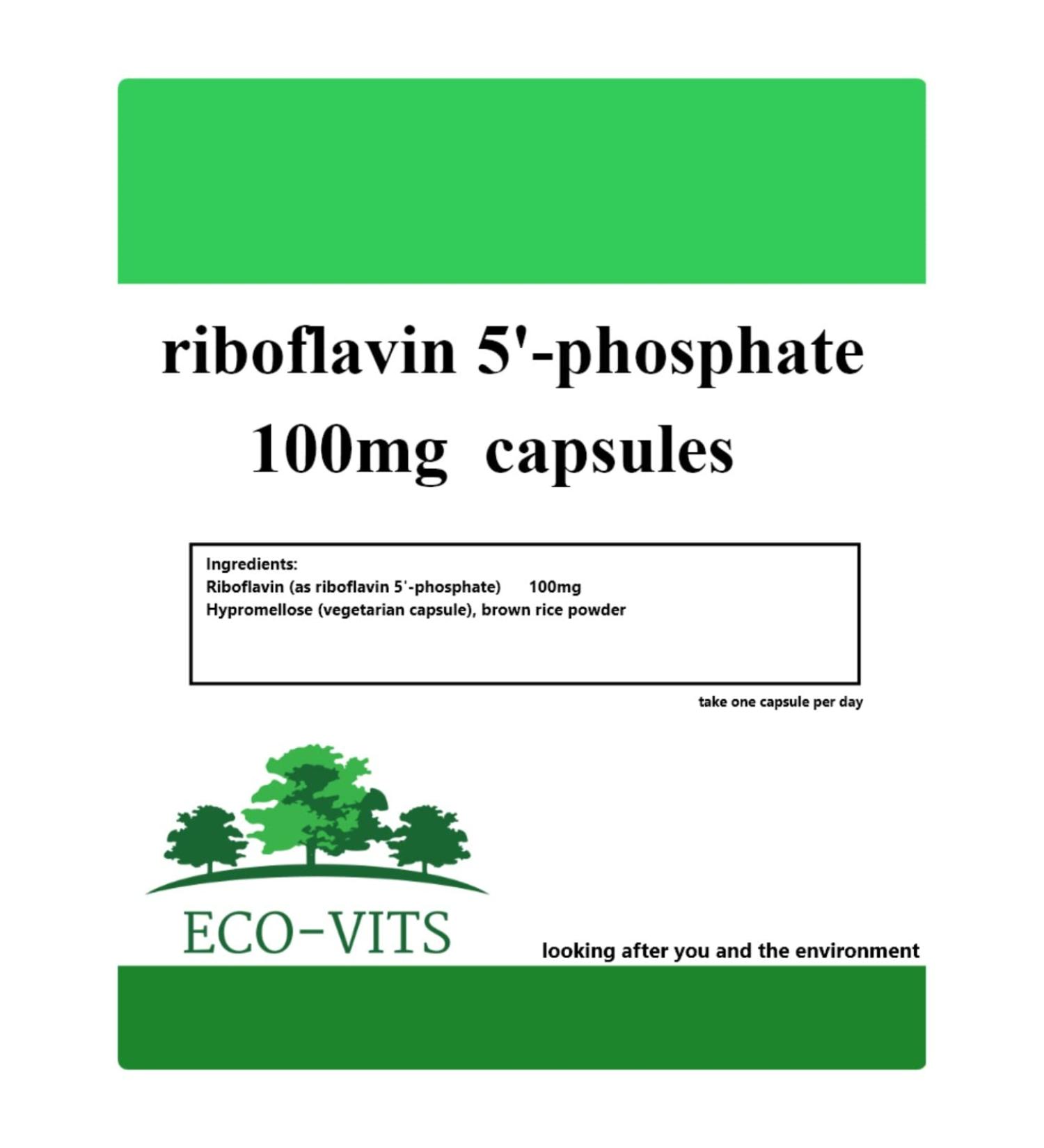 R-5-P Riboflavin-5-Phosphate 100mg (240 caps) Coenzymated Vitamin B2 riboflavin - Buy Online on GoSupps.com