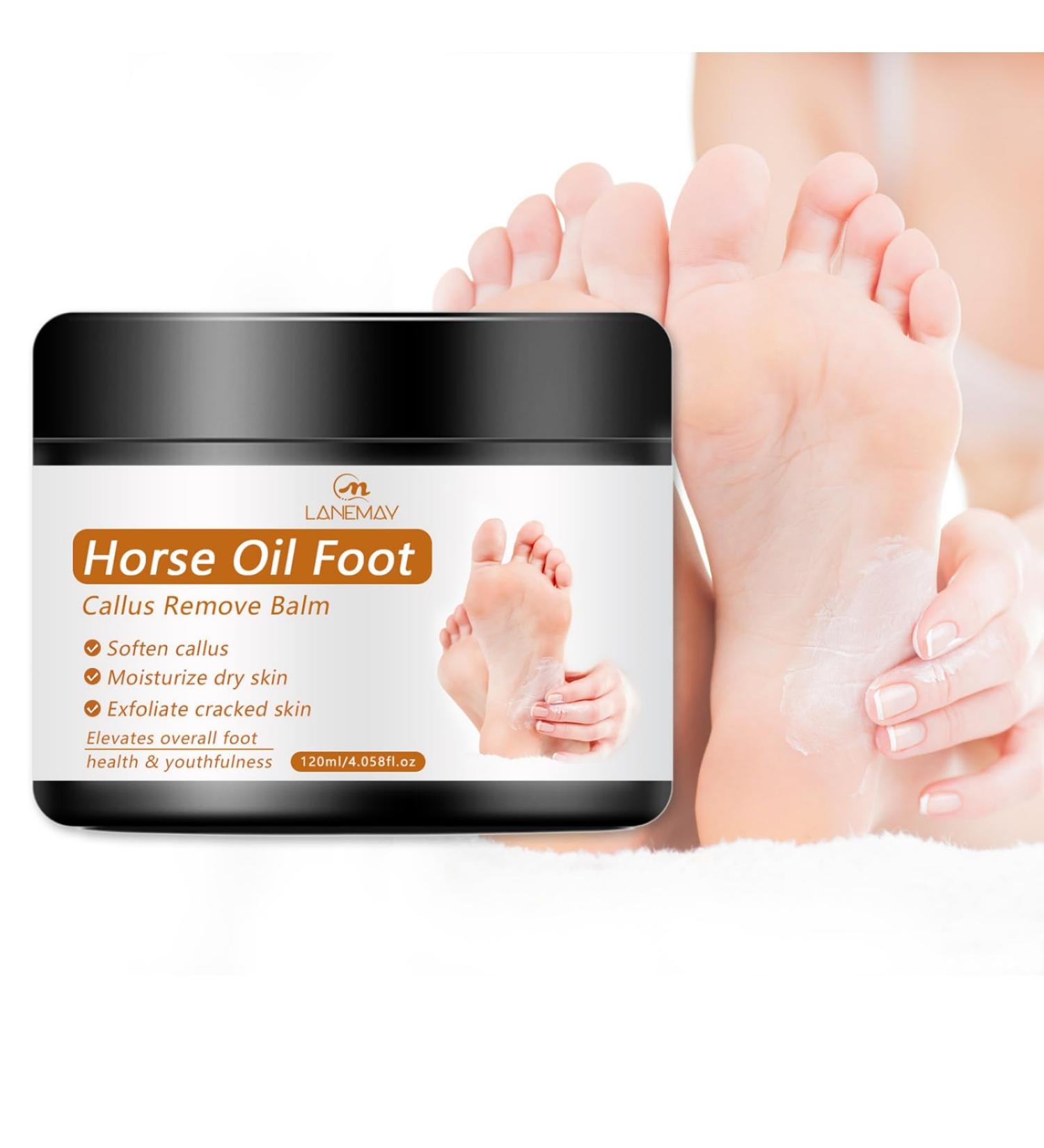 Foot Cream with Horse Oil Soothing and Nourishing Moisturizer for Dry Cracked Feet Softens and Moisturizes Skin Repair Foot Lotion for Feet Hands Heels  - Buy Online on GoSupps.com