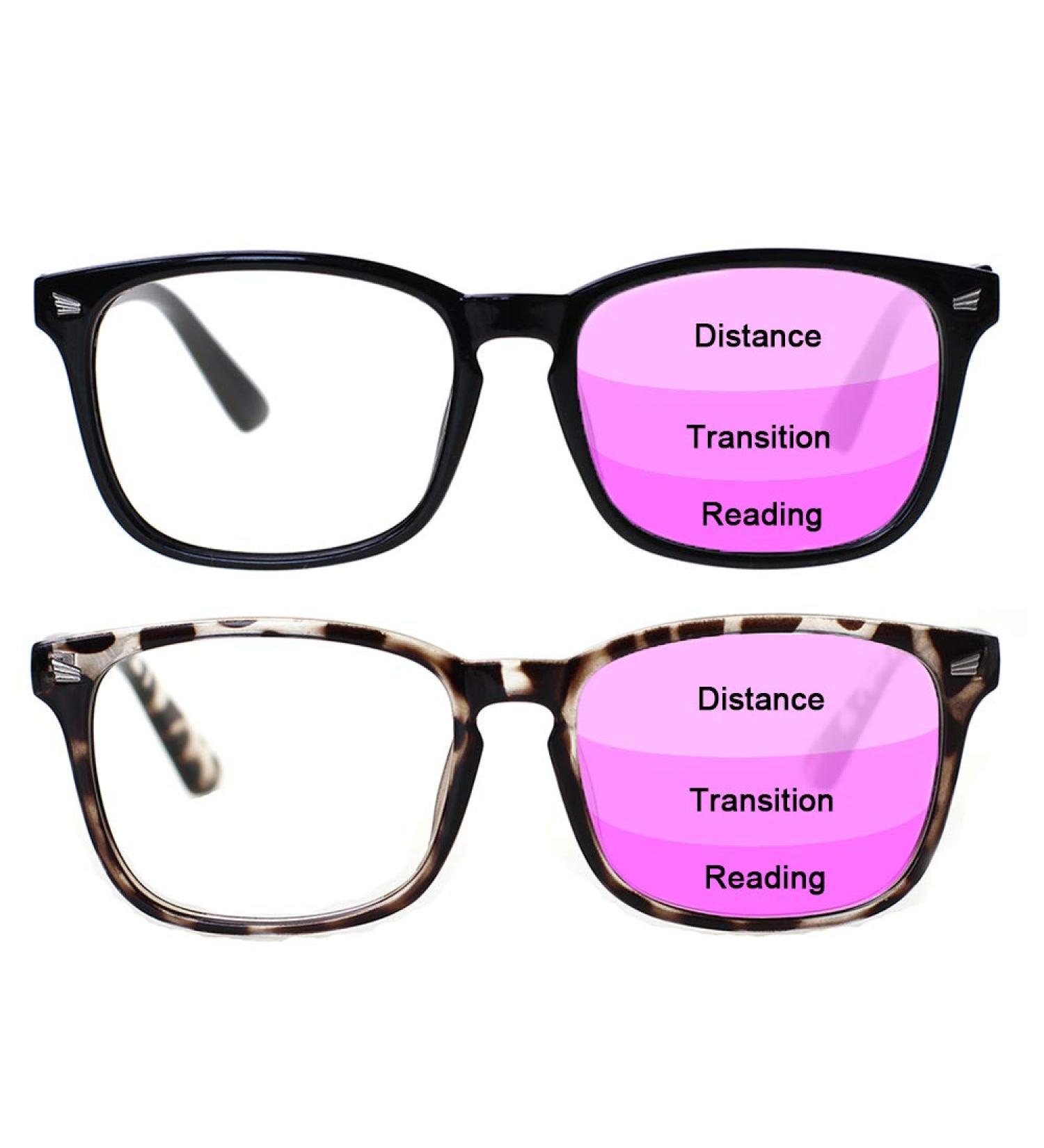 JOSCHOO 2 Pack Progressive Multifocus Anti Blue Light Reading Glasses for Women - 2 Mix 1.75x - Buy Online on GoSupps.com