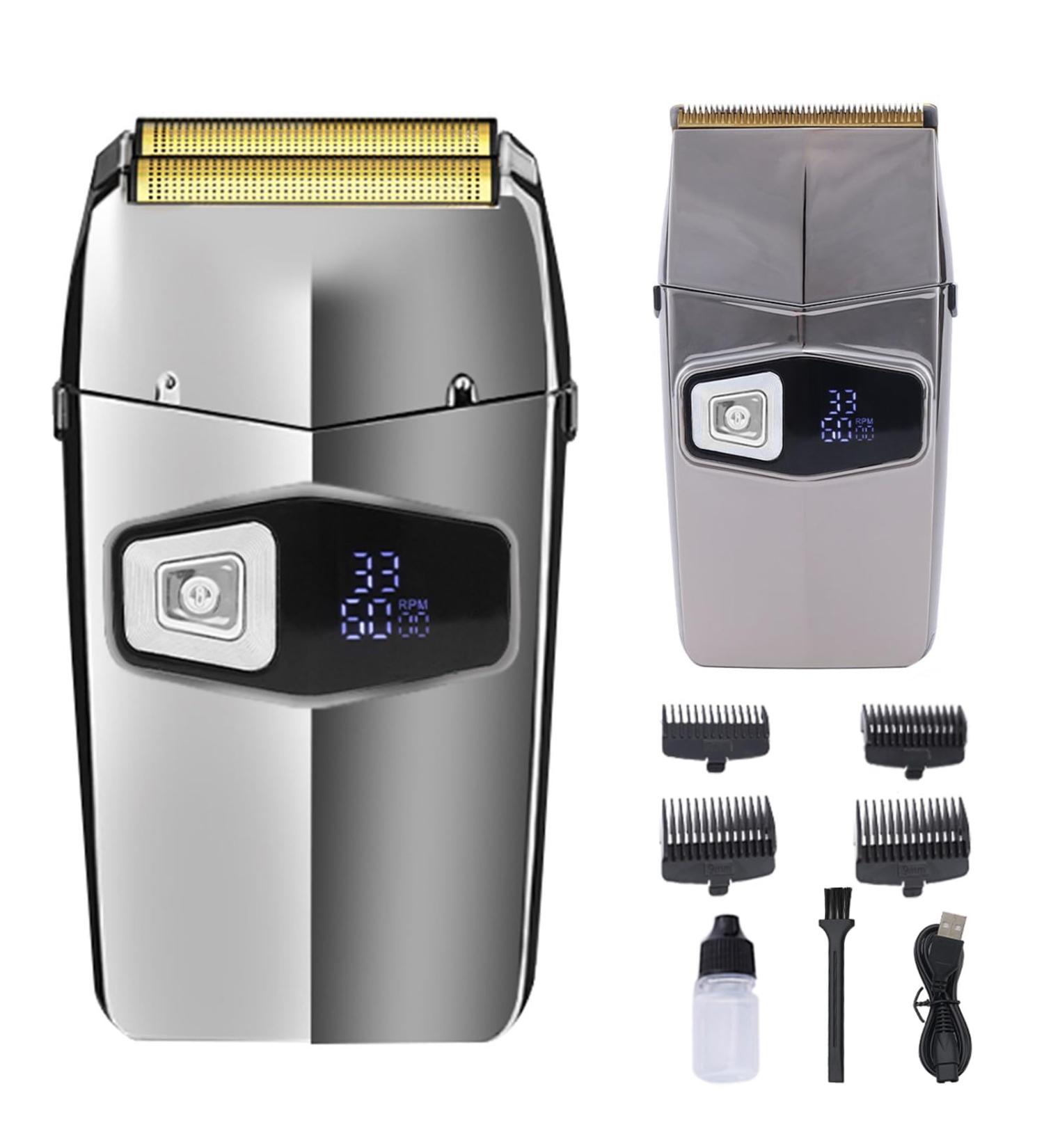 2 in 1 Waterproof Electric Foil Shaver & Beard Trimmer for Men - Cordless Rechargeable Grooming Kit - Buy Online on GoSupps.com