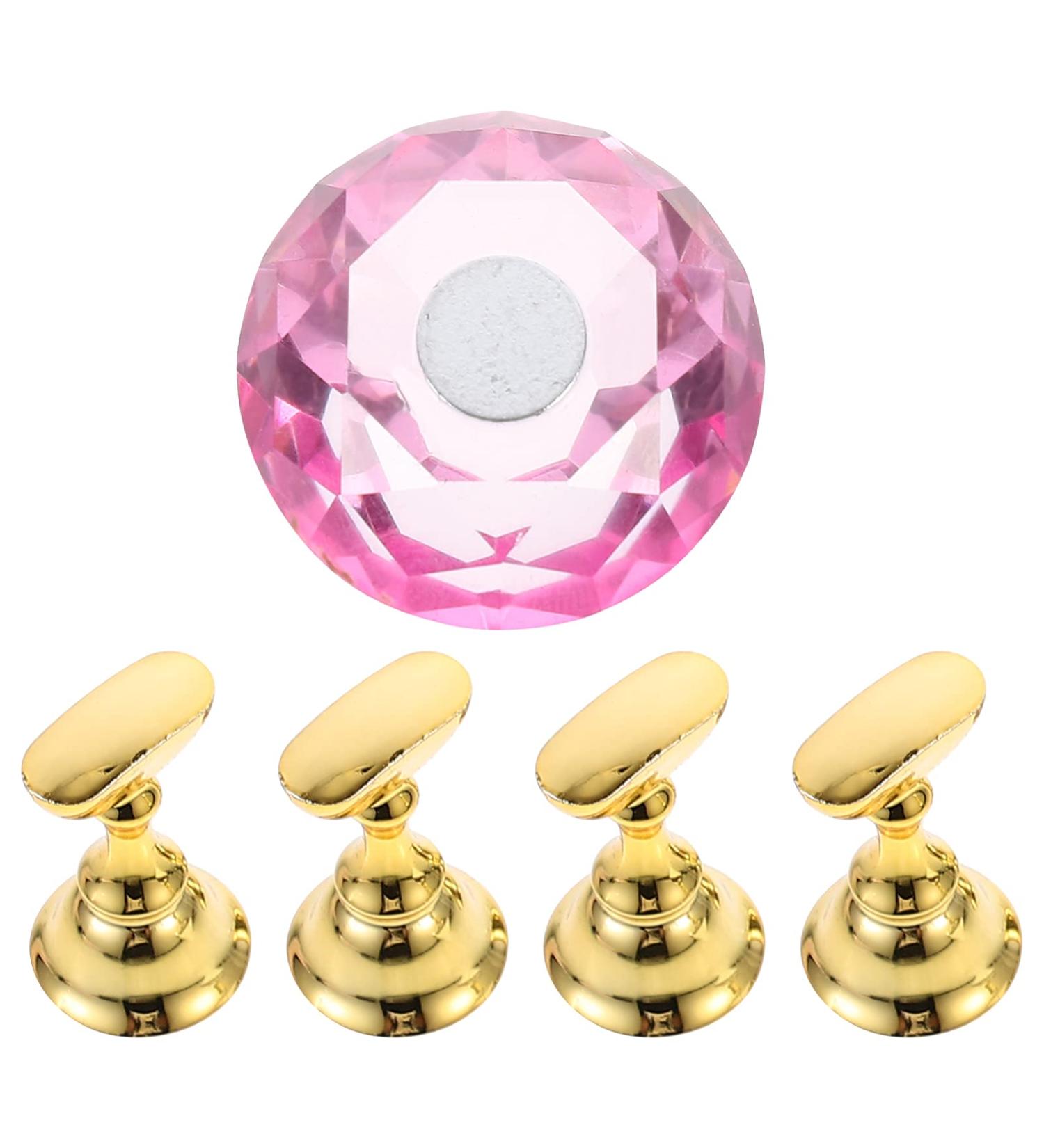 Beaupretty Nail Holder & Art Stand Set | Magnetic Nail Tip Training & Display Holder | Japanese Pink Crystal Design for Nail Art - Buy Online on GoSupps.com