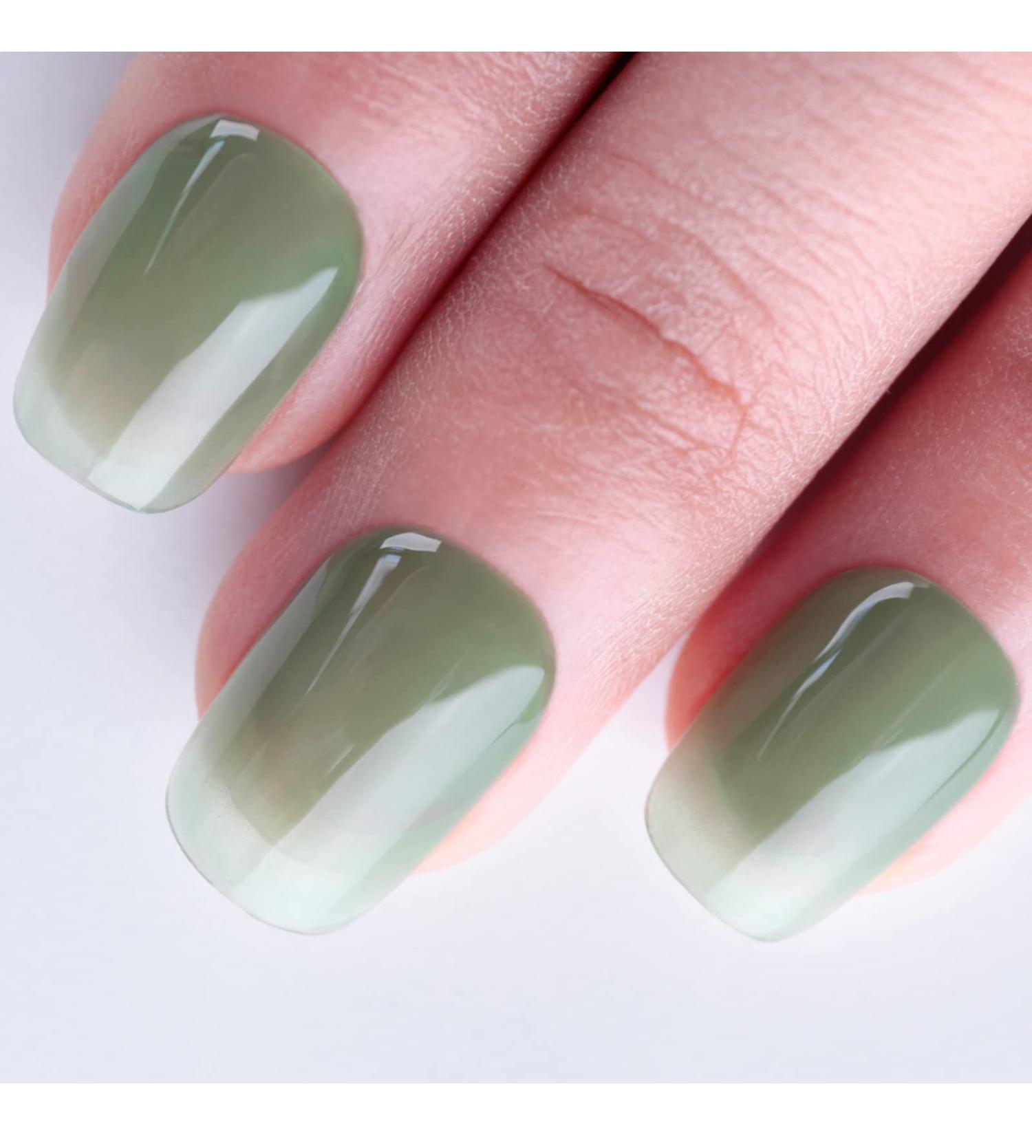 Imtiti Jelly UV Gel Nail Polish 15 ml Jelly Eucalyptus Green Transparent Gel Nail Polish UV LED Soak Off Nail for Autumn and Winter - Buy Online on GoSupps.com