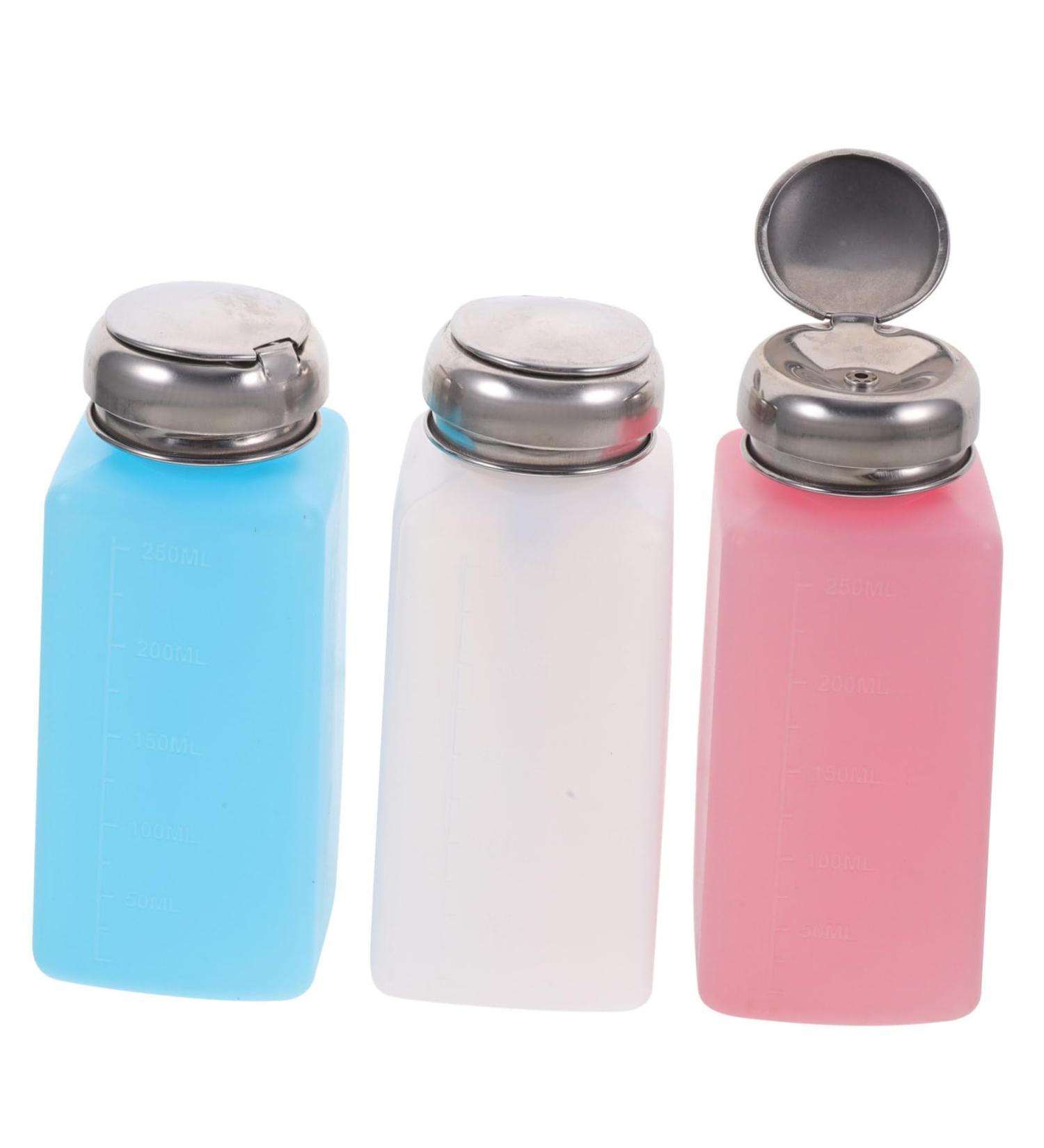  CIYODO 250ml Nail Polish Remover Pump Bottle Nail Art Liquid Dispensing Squeezer Bottle Random Color - Buy Online on GoSupps.com