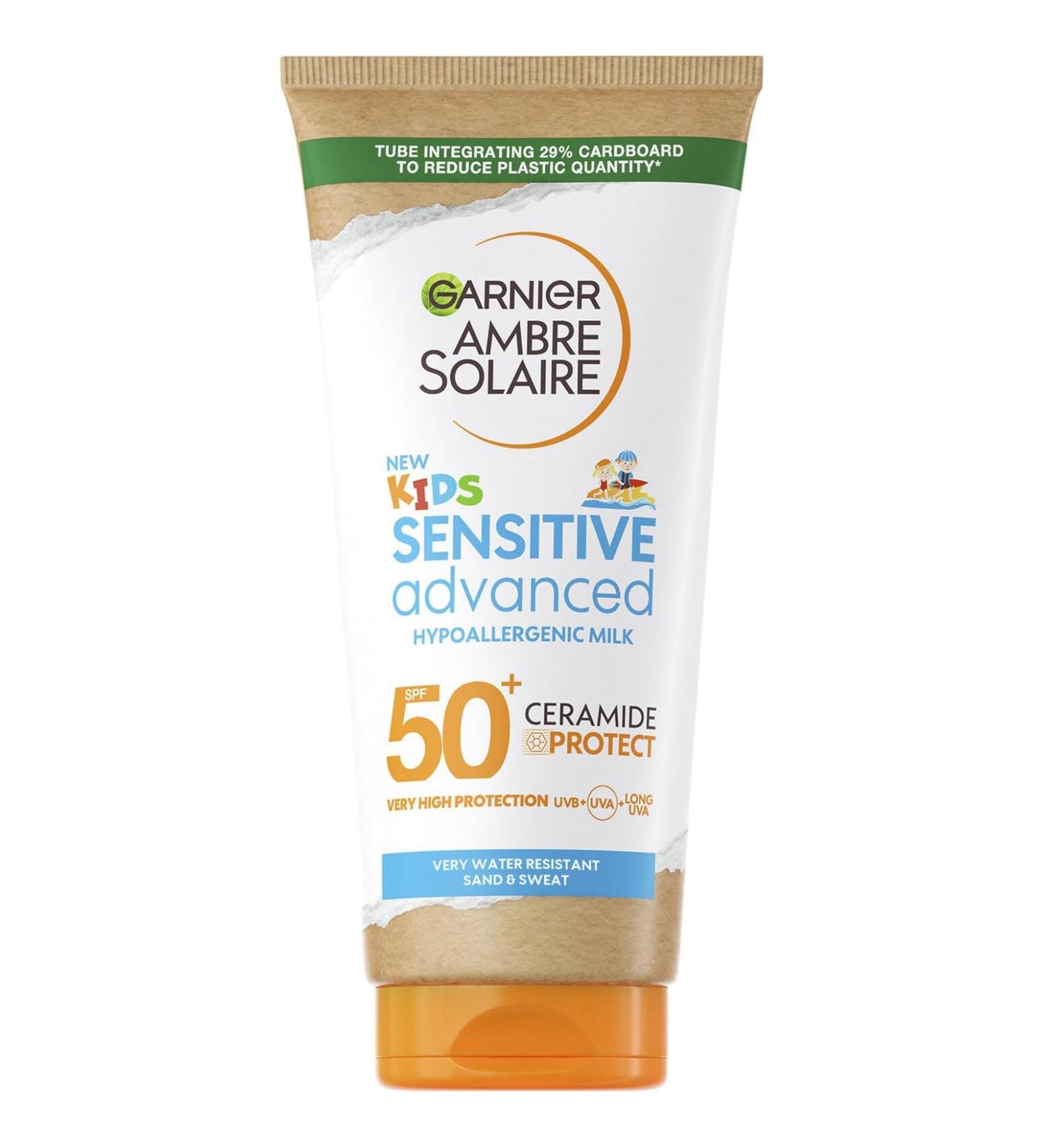 Garnier - Ambre Solaire Sensitive Advanced Hypoallergenic Kids Lotion SPF 50+ 175 ML - Buy Online on GoSupps.com