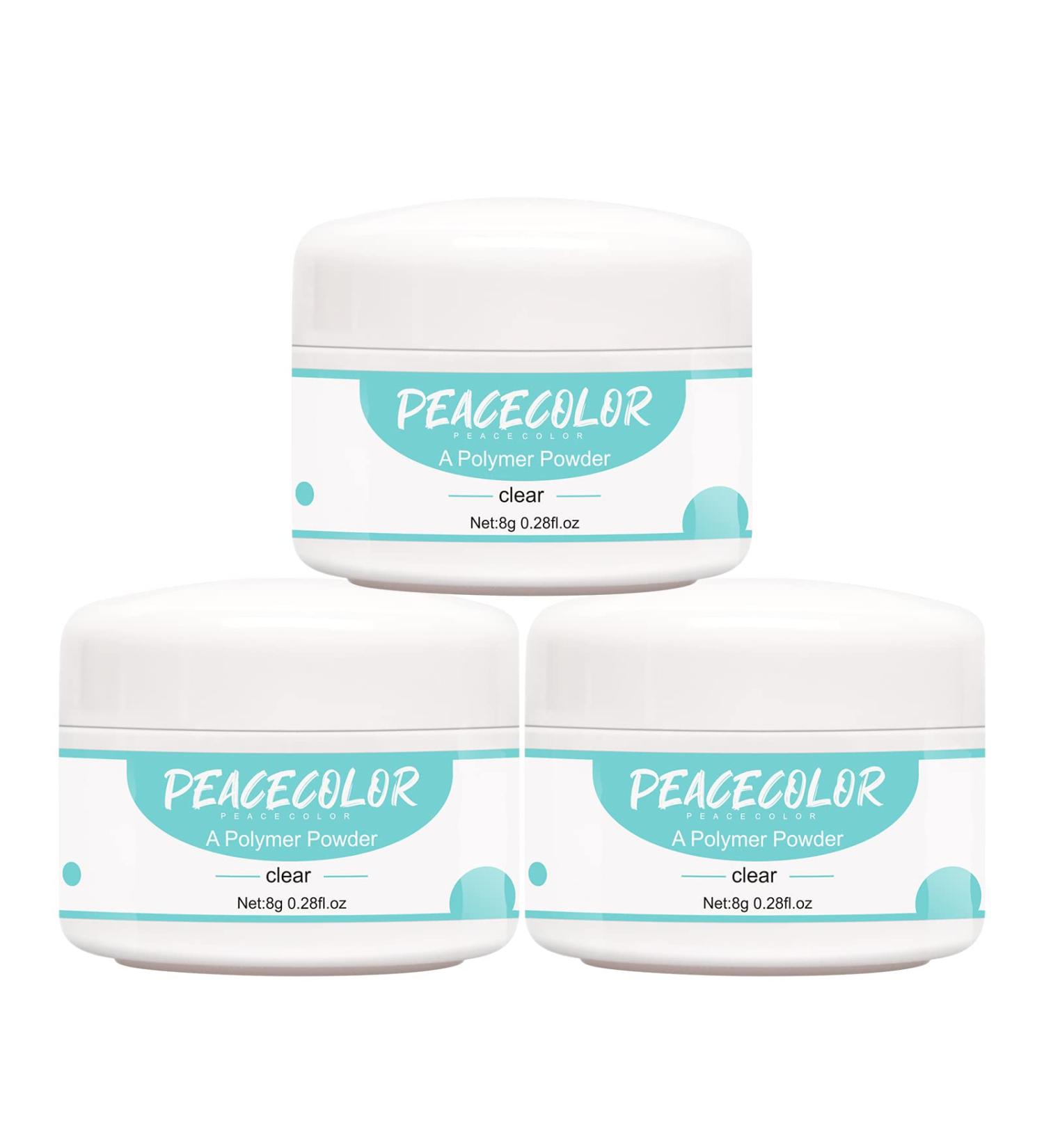 PEACECOLOR 8G 3PC Clear Acrylic Powder Set Professional Acrylic Nail Powder Polymer for Acrylic Nail Extension Carving Nails No Nail Lamp Needed Acrylic Nail Kit for Home and Salon Use color 169 - Buy Online on GoSupps.com