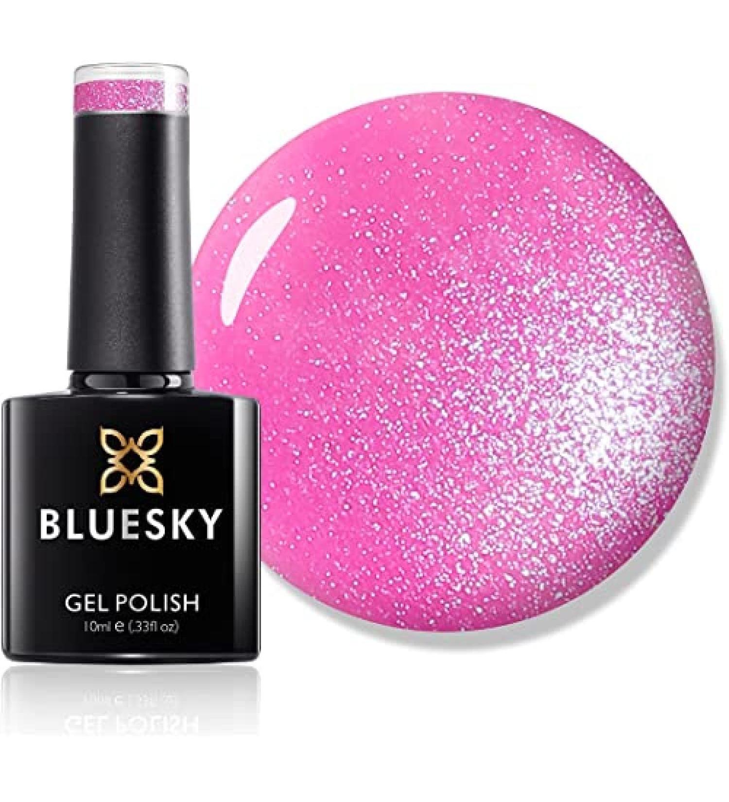 Bluesky Gel Nail Polish Honeysuckle Sj16 Bubblegum Dark Glitter Pink Long Lasting Chip Resistant 10 ml (Requires Curing Under UV LED Lamp) - Buy Online on GoSupps.com