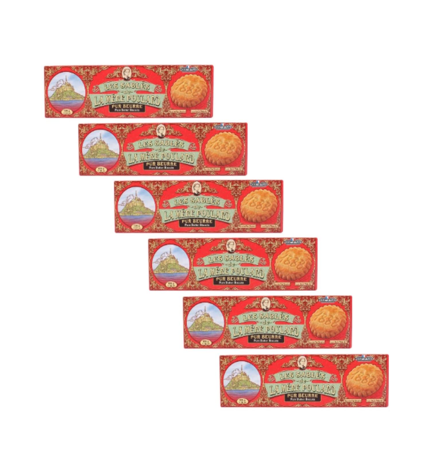  ANTICO CAFFE' NOVECENTO La M re Poulard 1888 Pure Salted Butter Biscuits | Traditional Butter Biscuits | Butter Biscuits - 6 x 125g - Buy Online on GoSupps.com