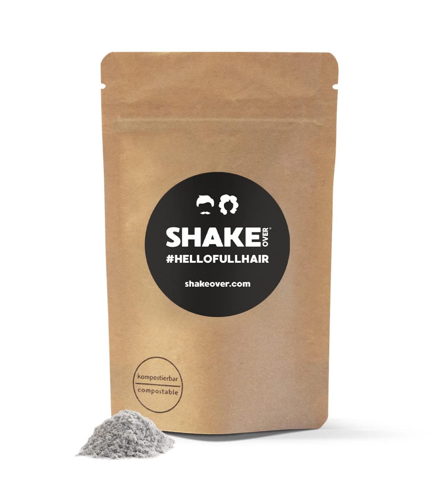 Shake Over Vegan Scatter Hair - Zinc-Enriched Compression Hair High-Quality Bulk Hair Made in Europe (30g Refill) - Gray - Buy Online on GoSupps.com