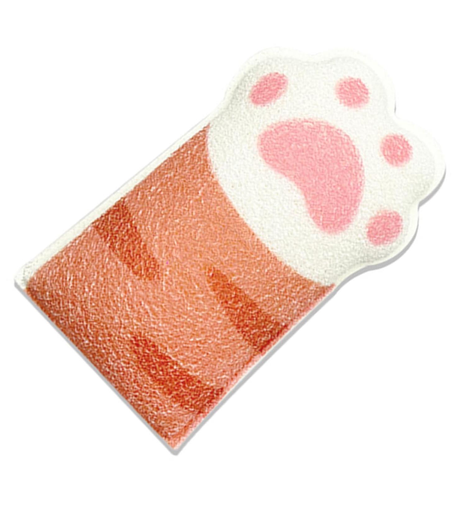 FRCOLOR cat paw bath wipe back brush body scrub brush body brush for dry brushing natural loofah on a stick baby sponge shower scrubbers skin Polyurethane Artifact for bathing toddler 12.5x7.5cm - Buy Online on GoSupps.com
