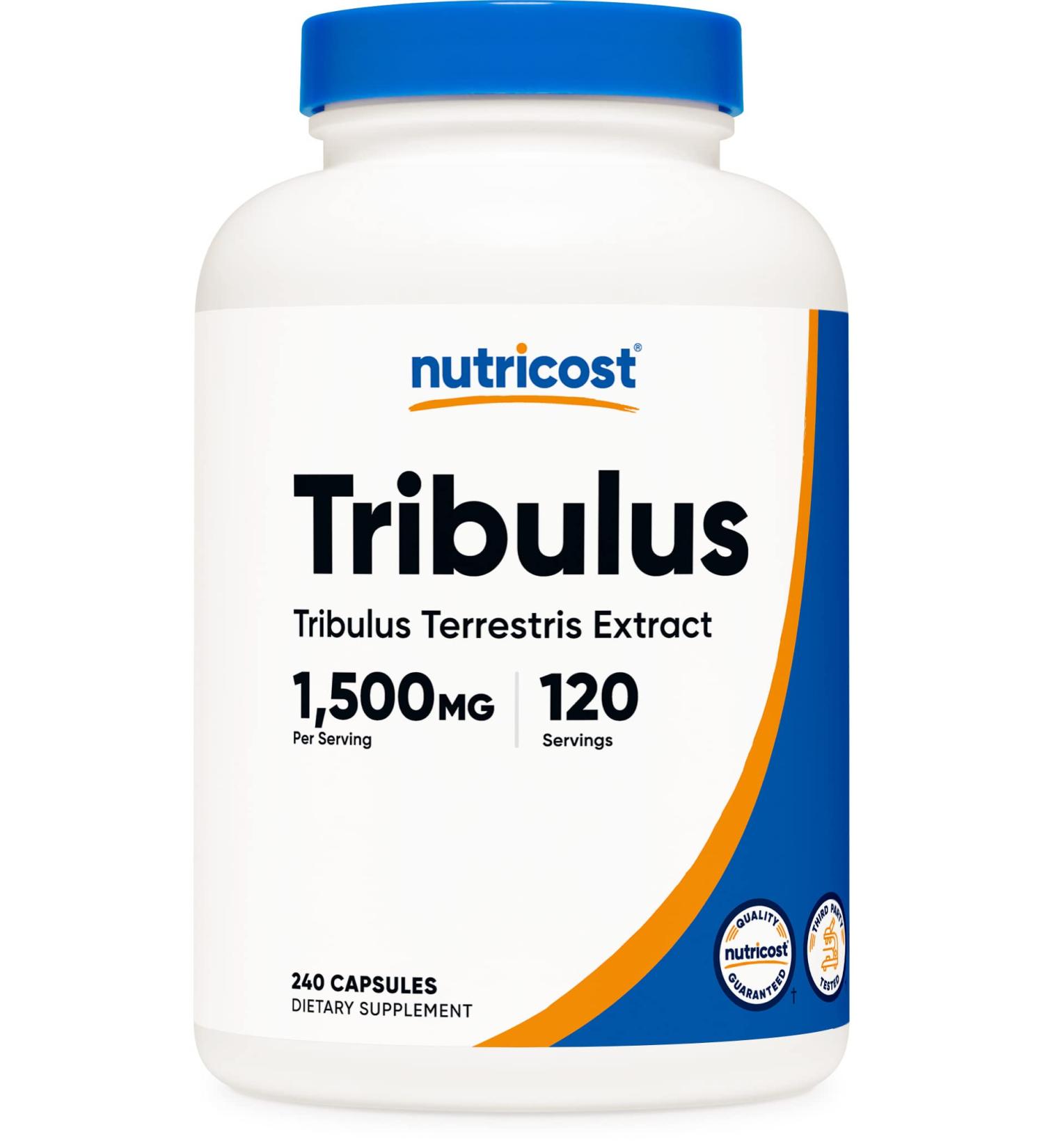 Nutricost Tribulus Terrestris Extract 1500mg - 240 Capsules | 45% Saponins | Non-GMO & Gluten-Free - Buy Online on GoSupps.com