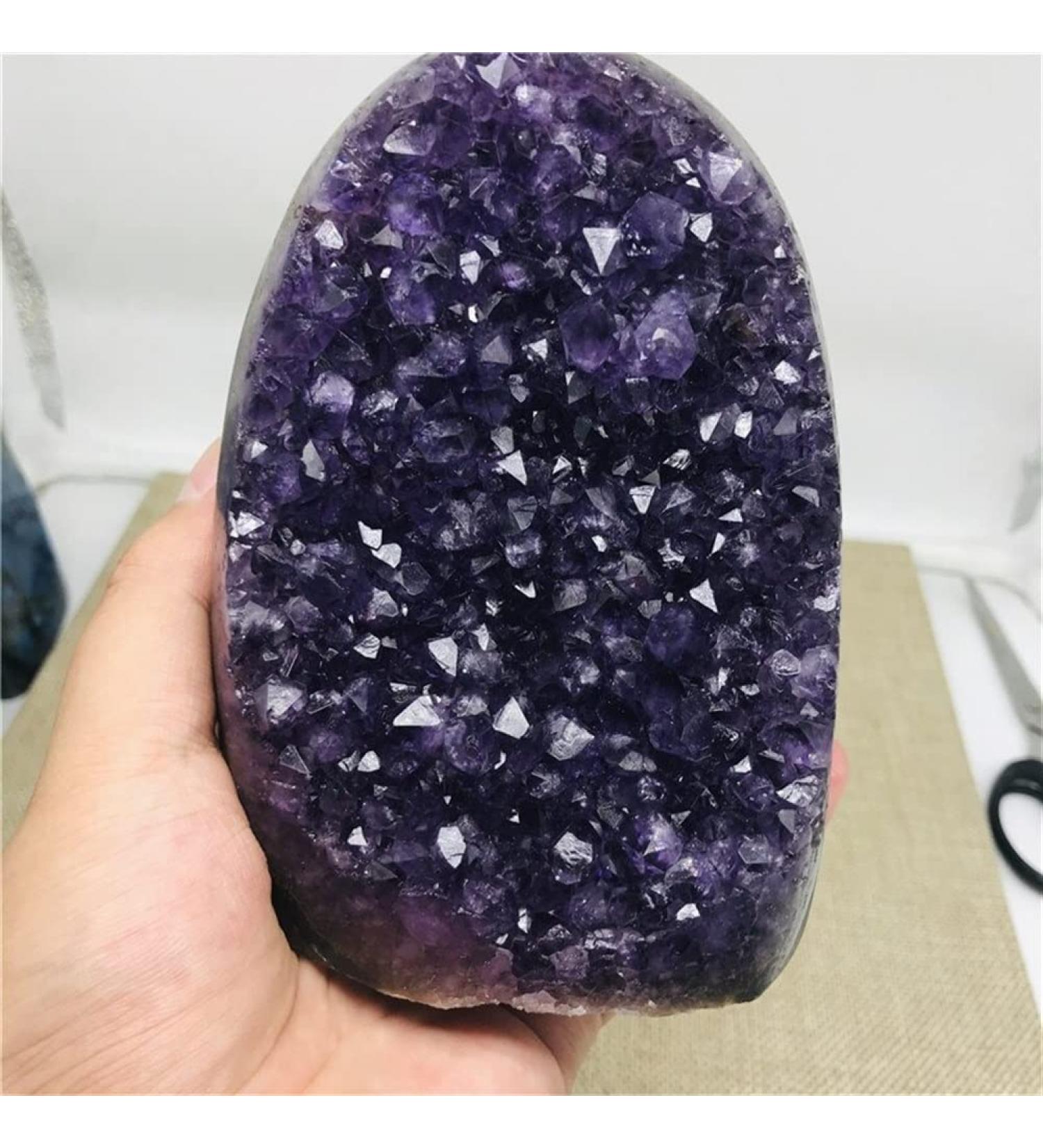 Room Decoration Natural Amethyst Stone geode Crystal Cluster Home Decoration raw Material Quartz Stones (Color : 1200-1300g) - Buy Online on GoSupps.com