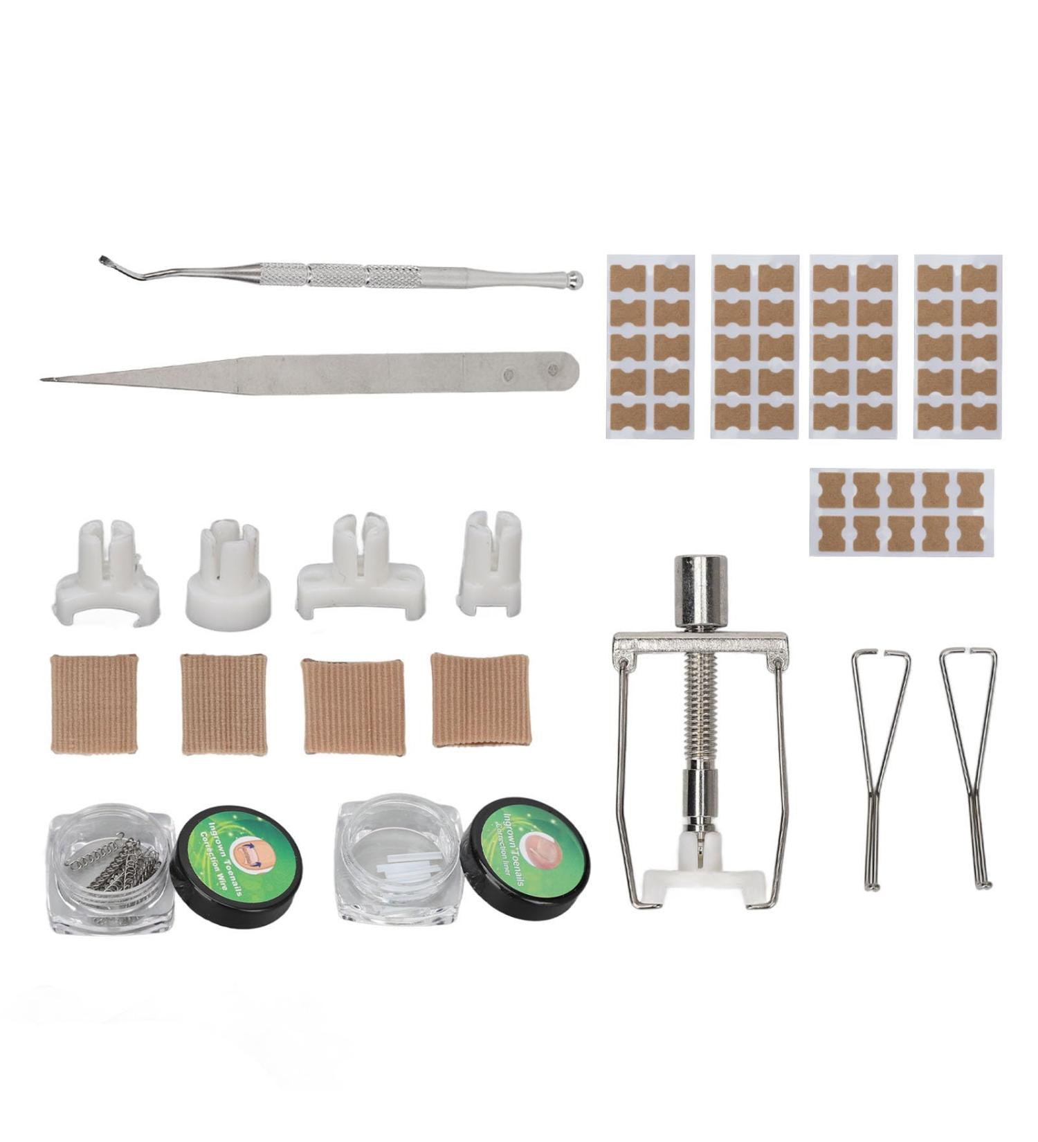 Ingrown Toenail Treatment Kit with 12 Toenail Braces Stainless Steel Corrector for Curved Ingrown Toenails - Buy Online on GoSupps.com