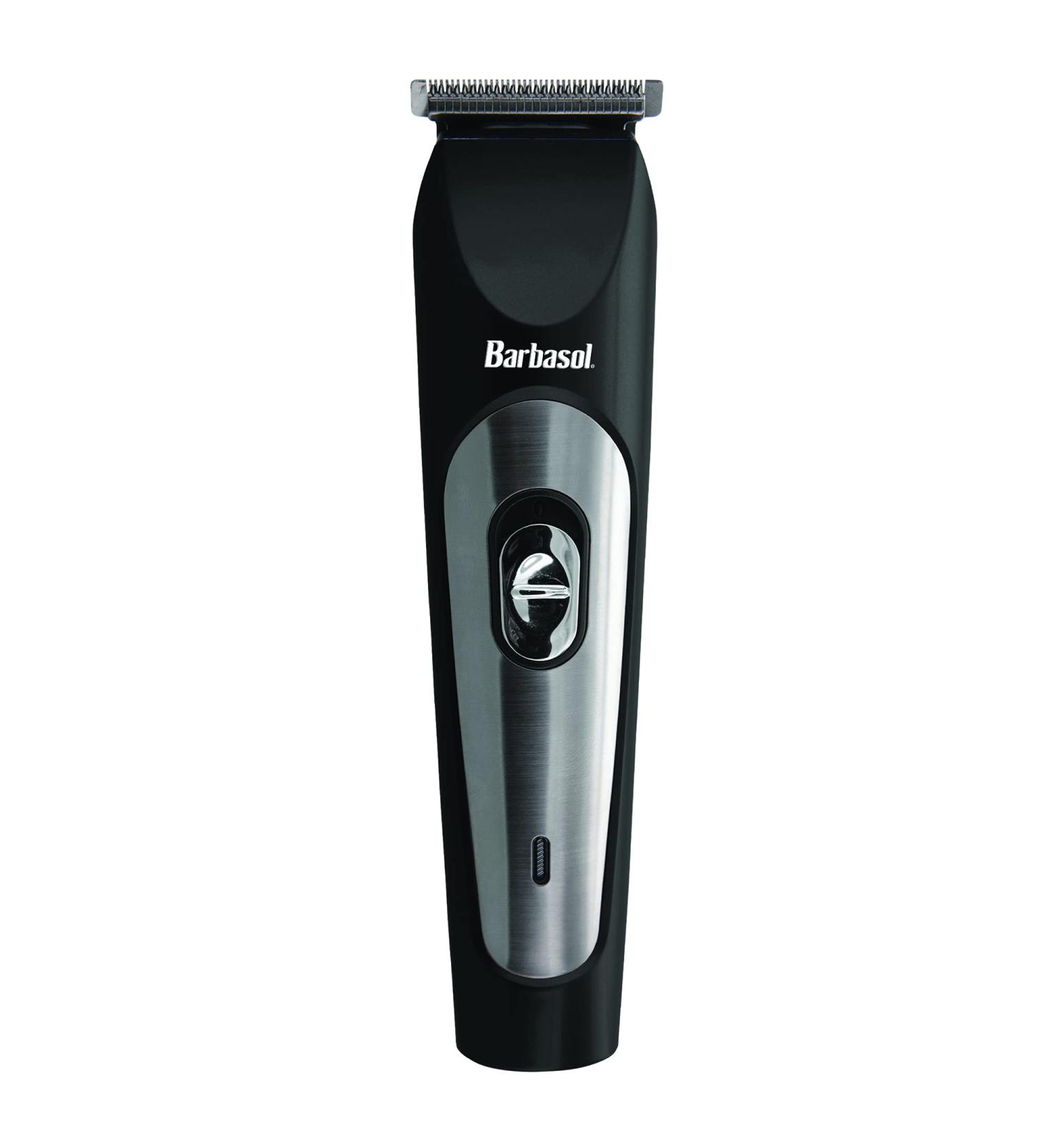 Barbasol Rechargeable Men s T-Blade Trimmer With Stainless Steel Blades 4 Guide Combs Included: 3mm 6mm 9mm 12mm Rechargeable 60 Minutes Of Shaving Time Easily Washable