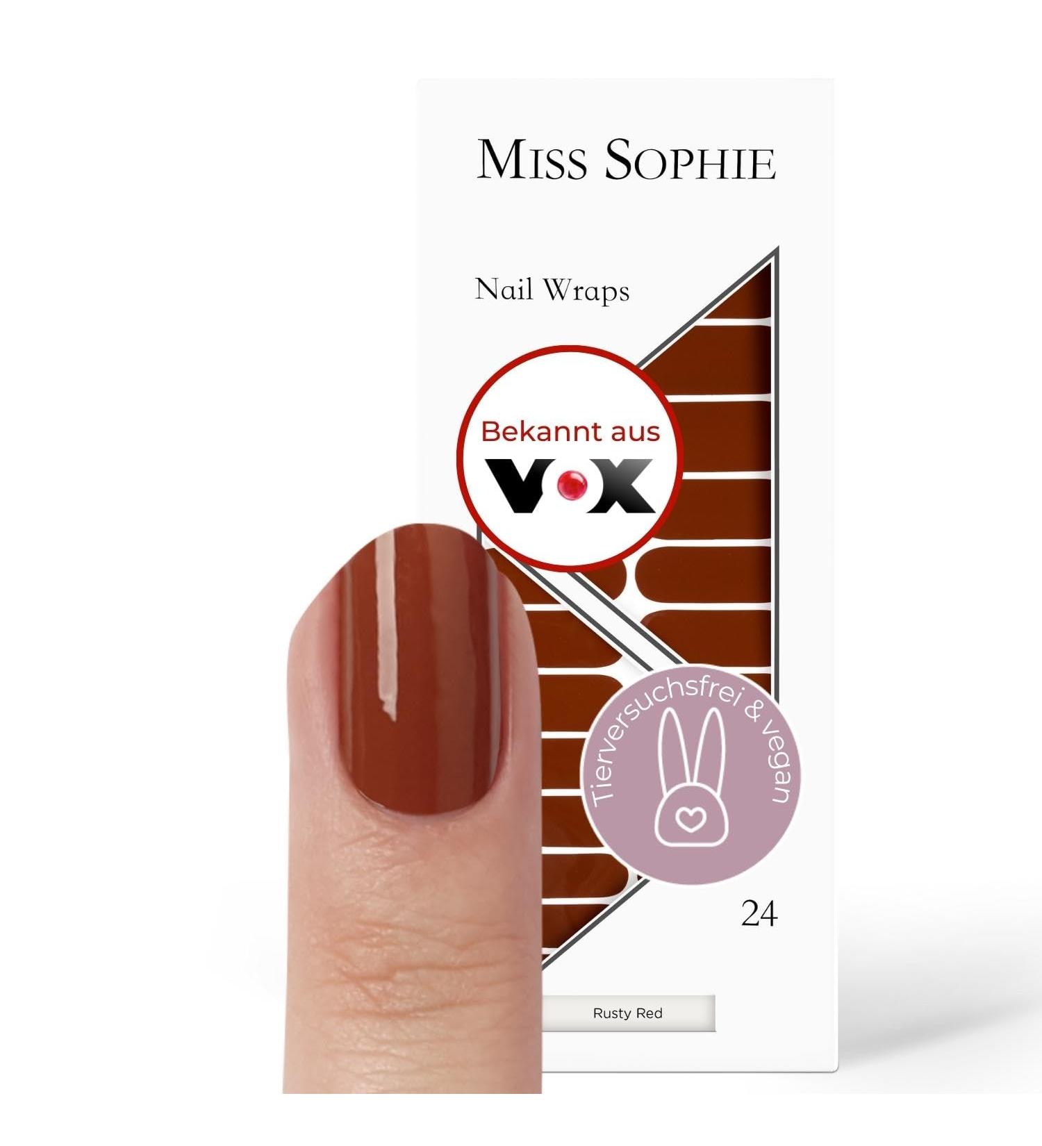 Buy Original Miss Sophie Nagel Rusty Red 24 Ultra-Thin Nail Polish Strips - Perfect for Natural Acrylic Gel & Shellac Nails - Fast International Shipping - Buy Online on GoSupps.com