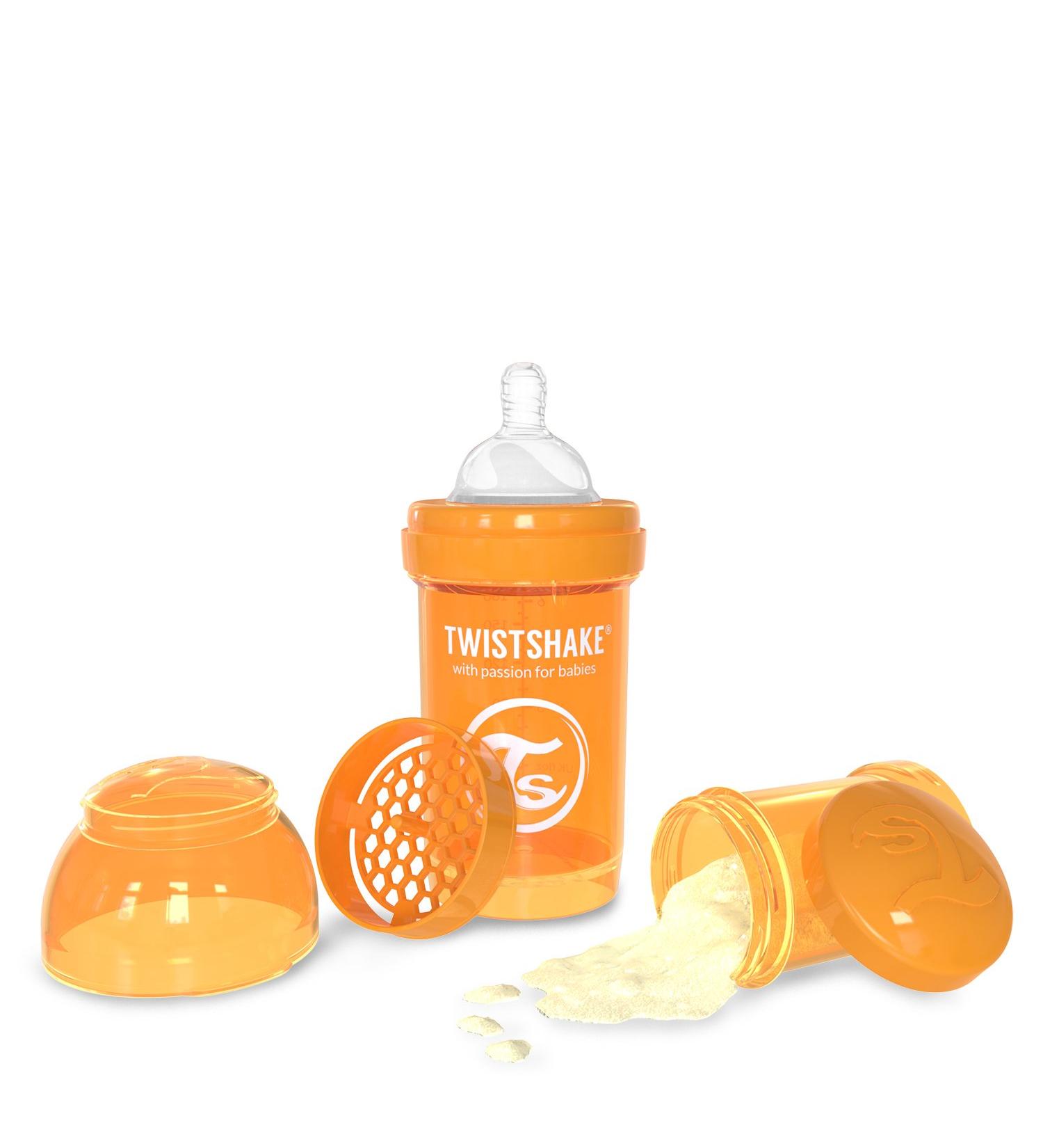 Twistshake Anti-Colic Baby Bottle 180ml - Orange | Premium Baby Bottle for International Shipping - Buy Online on GoSupps.com