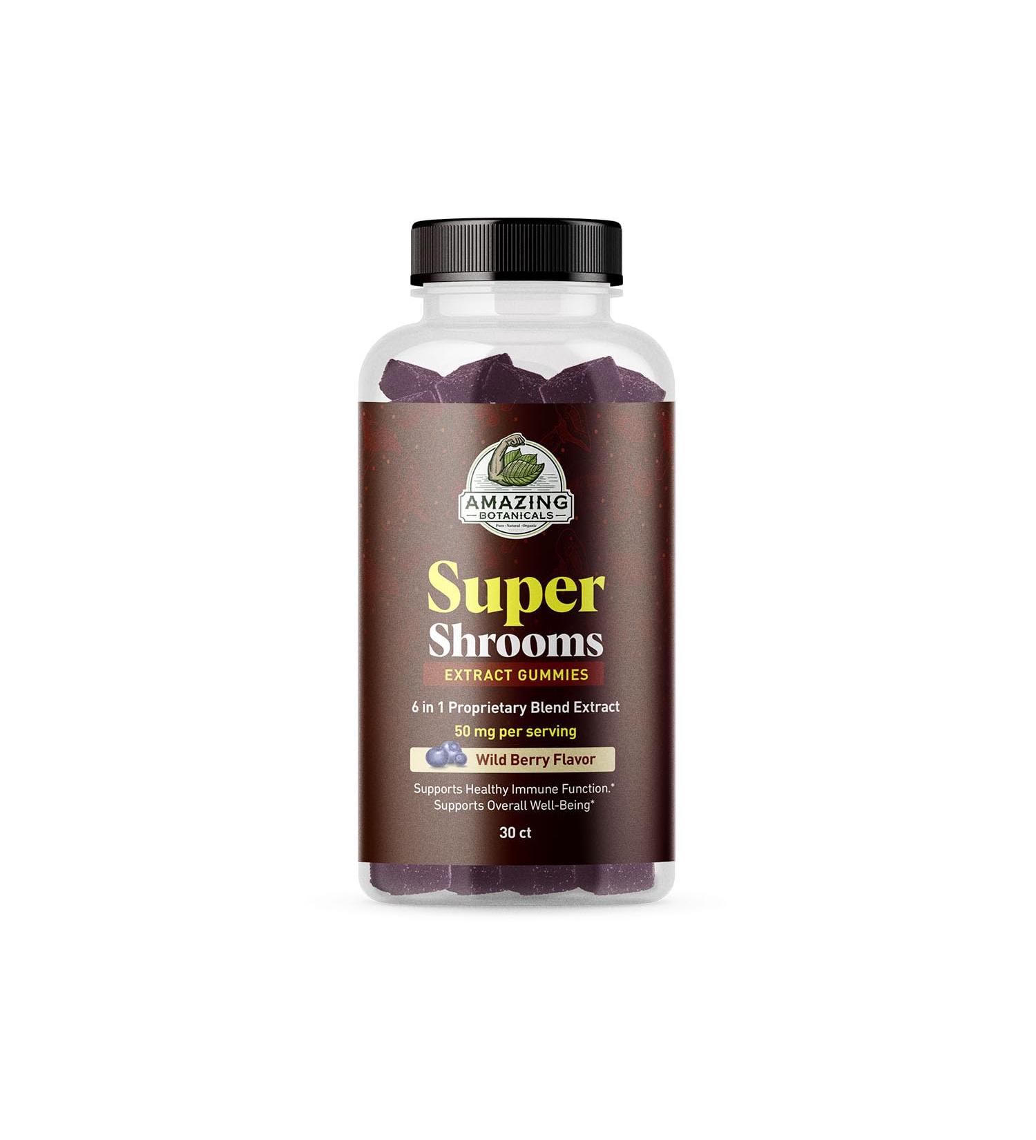Organic Super Shrooms 6-in-1 Mushroom Supplement Energy, Memory, Focus & Brain Health Lion s Mane, Reishi, Chaga, Cordyceps & More Vegan, Non-GMO, Immune and Cognitive Support 30 Count 30 Count (Pack of 1) - Buy Online on GoSupps.com