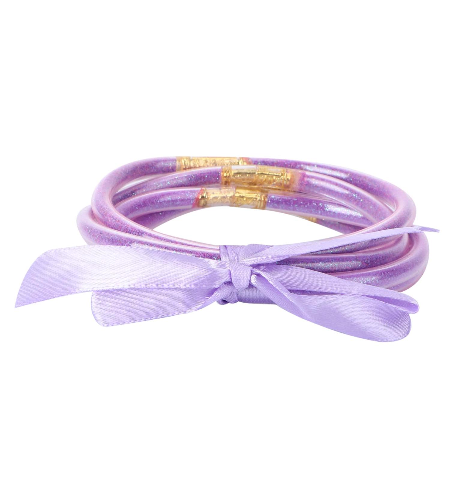 NUOBESTY 1pc Ribbon Glitter Bracelet Bowknot Jelly Bangle Glitter Bowknot Bracelets Pulseras De Mujer Jelly Bracelets for Girls Jewelry Bangles Purple Guitar String Gorgeous Resin Women's 7.5x7.5cm Purple - Buy Online on GoSupps.com