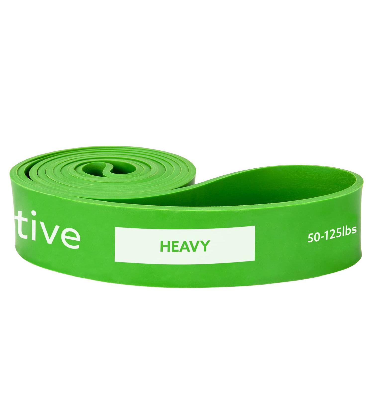 3DActive Pull Up Assist Band - Green Resistance Band 50-125 lbs - Strength Training, Powerlifting, CrossFit - Free Exercise Guide - Single Band - Buy Online on GoSupps.com