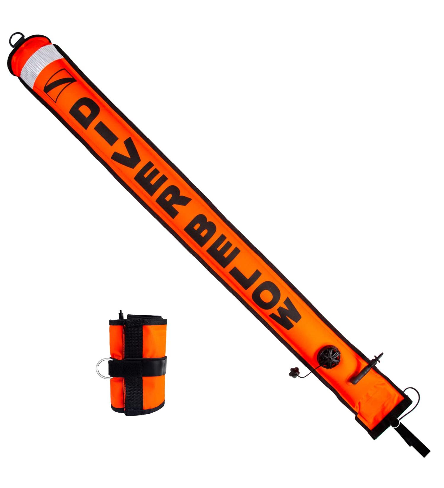 Pluzluce 5FT/6FT Dive SMB Surface Marker Buoy - High Visibility Safety Sausage for Underwater Diving - Buy Online on GoSupps.com