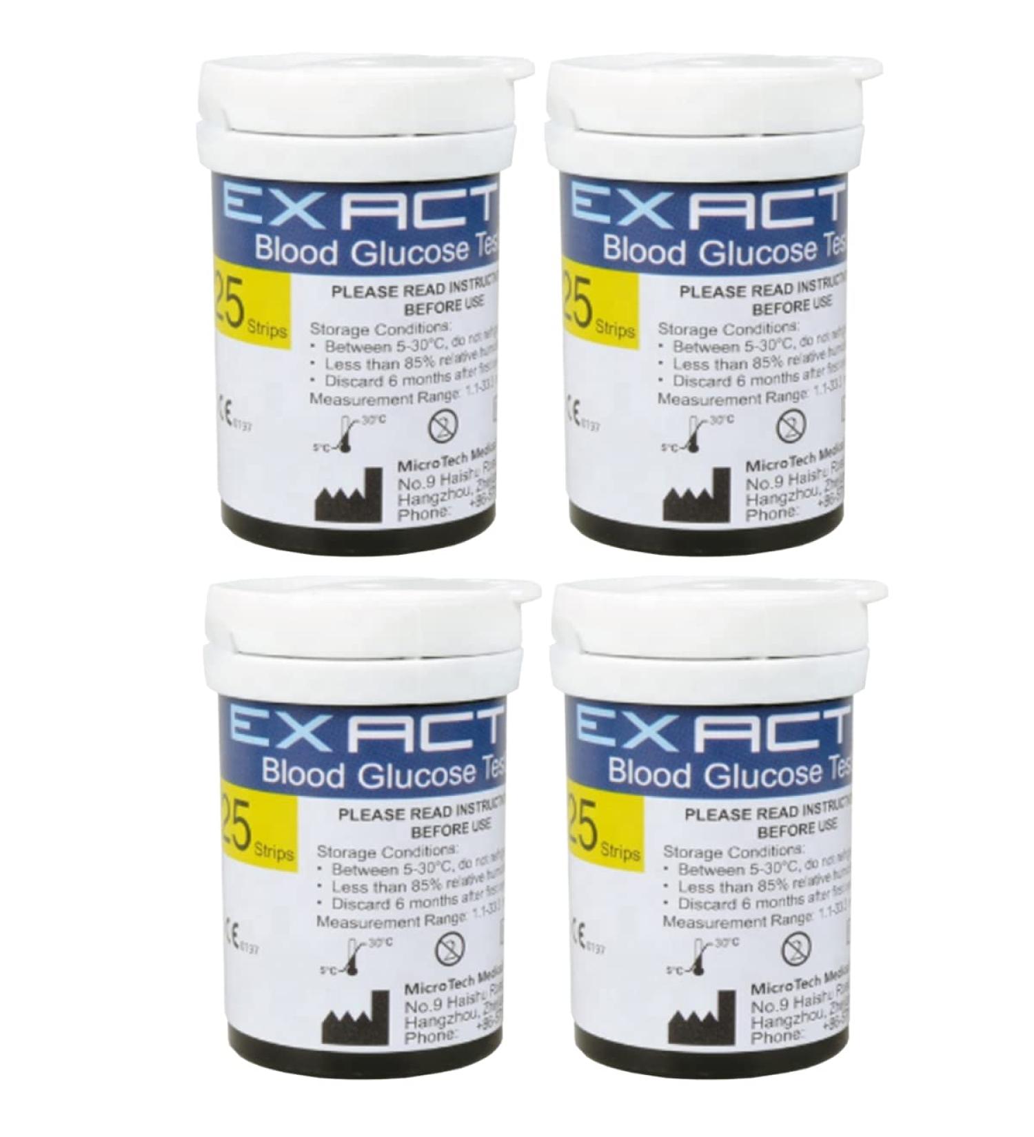 Exactive VITAL Test Strips - 100 Pieces + 100 Lancets for Blood Glucose Meter | Fast International Shipping - Buy Online on GoSupps.com