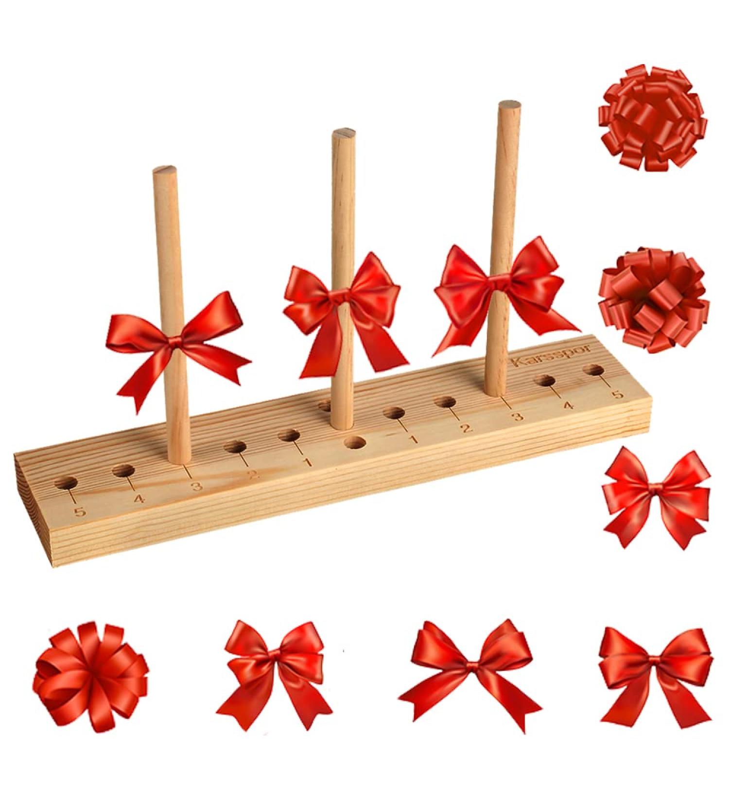 Karsspor Bow Maker Bow Making Tool for Ribbon  Wooden Wreath Bow Maker for Making Gift Bows  Wrist Corsages  Party Decorations  Hair Bows  Holiday Wreaths(with Instructions) - Buy Online on GoSupps.com
