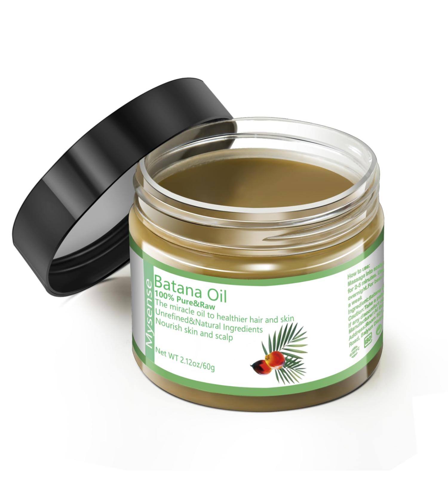 Mysense Raw Batana Oil for Hair 100% Pure Dr Sebi Batana Oil from Honduras Organic Hair Oil for All Hair Types 2.12oz 2.12 Oz - Buy Online on GoSupps.com