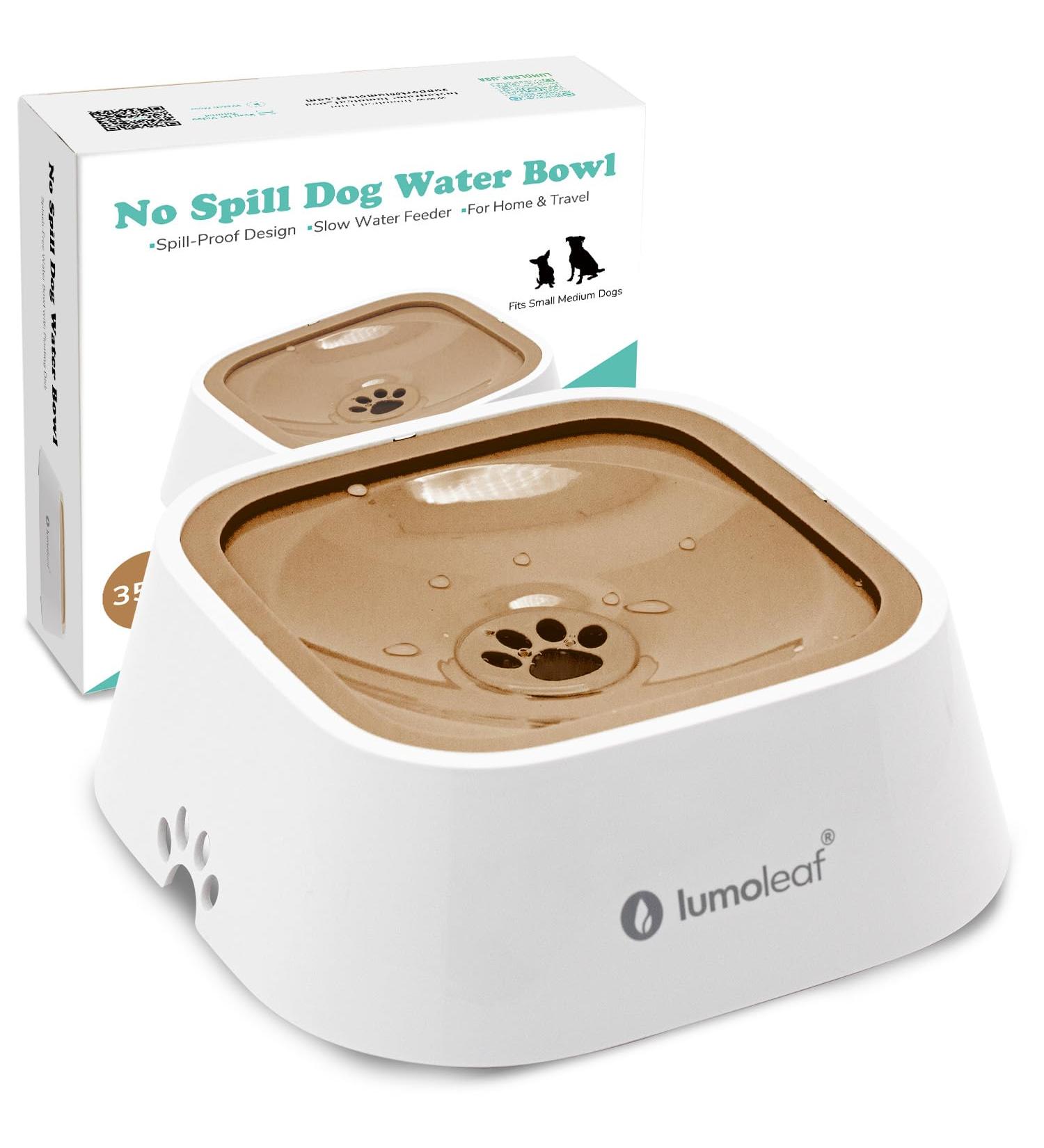 Lumoleaf 1L Anti-Spill Dog Water Bowl | No Leak Pet Dispenser for Cats & Dogs | Perfect for Car Trips | Fressnapf Approved - Buy Online on GoSupps.com