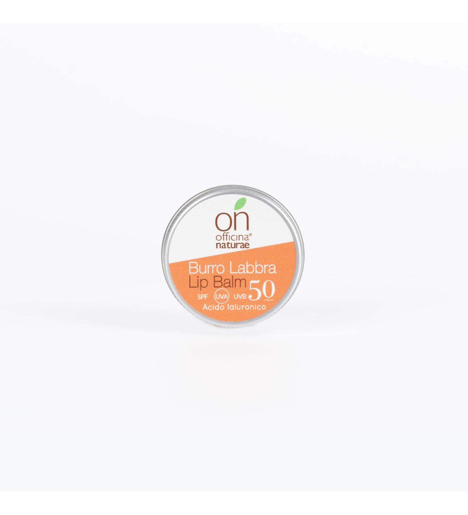 Officina Naturae Lip Butter with Hyaluronic Acid SPF50 Bio Vegan 15 ml - Buy Online on GoSupps.com