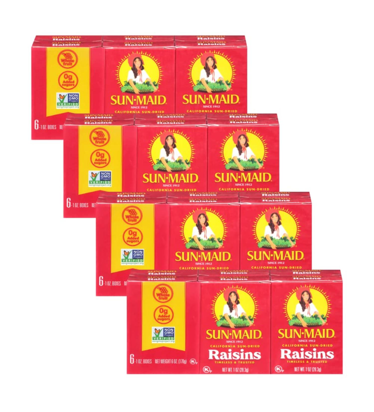 Sun-Maid California Raisins 1oz 6 Count - Pack of 4 (24 Packs Total) - Buy Online on GoSupps.com