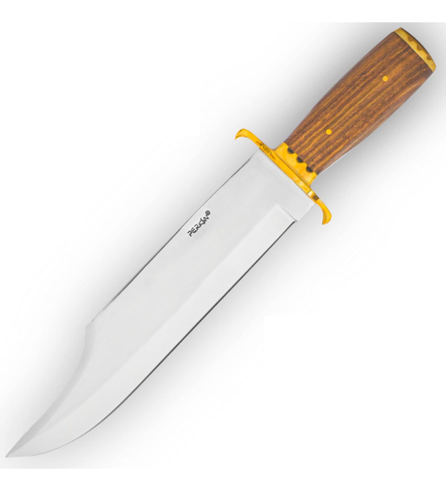 Perkin 38cm Hunting Knife Bowie with Leather Sheath - Premium Quality Survival Knife for Outdoor Adventures | International Shipping Available - Buy Online on GoSupps.com